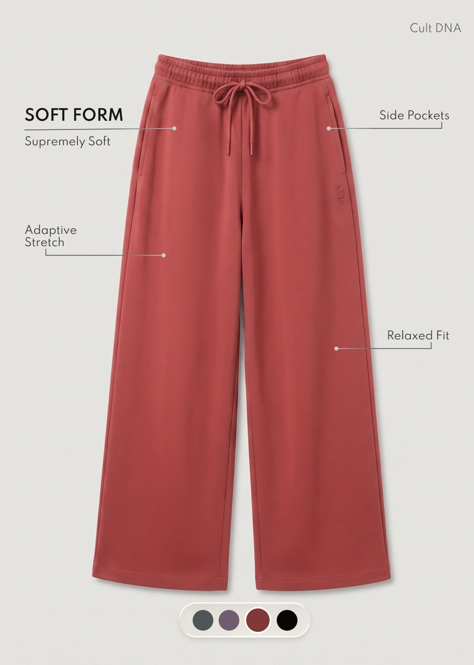 Women's Rust Soft Form Relaxed Fit Sweat Trackpants