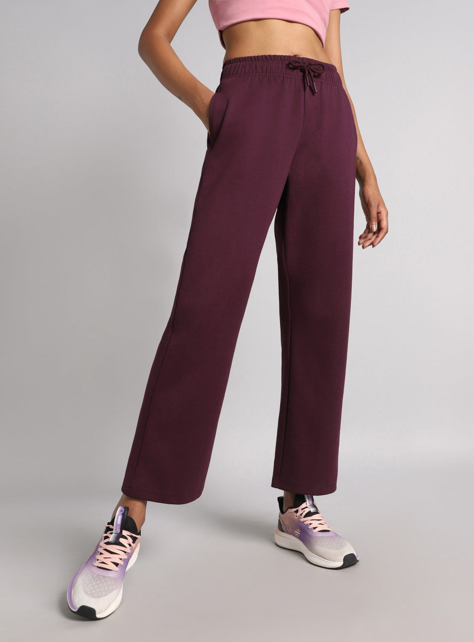 Women's Wine Ultra Luxe Classic Trackpants