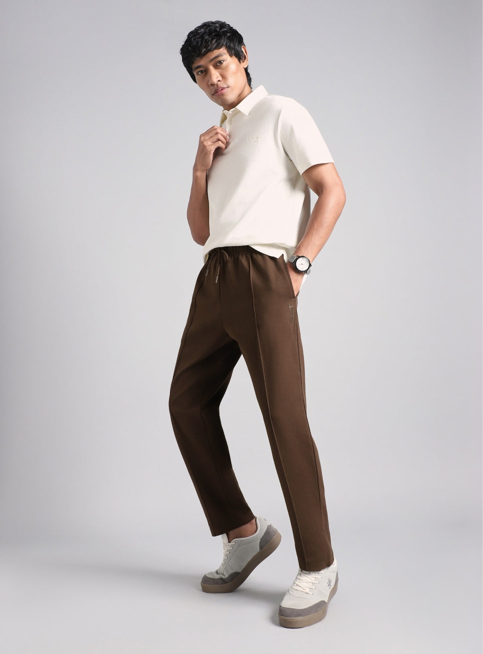 Men's Brown Ultra Luxe Tailored Trackpants