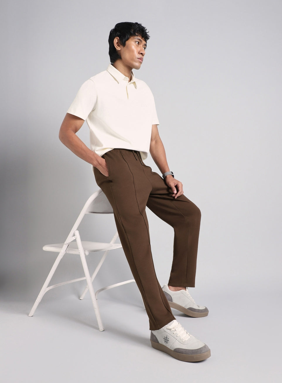 Men's Brown Ultra Luxe Tailored Trackpants