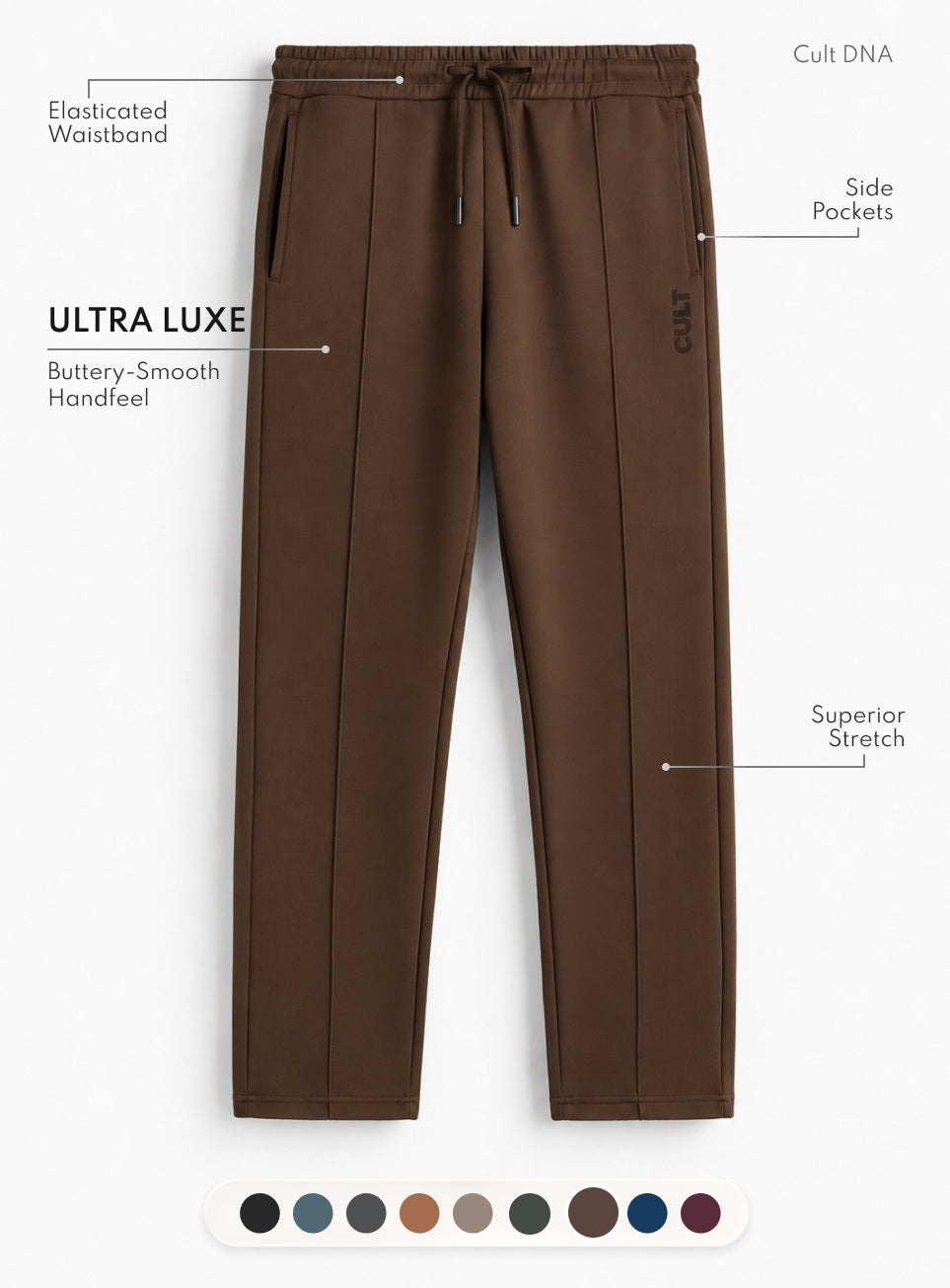 Men's Brown Ultra Luxe Tailored Trackpants