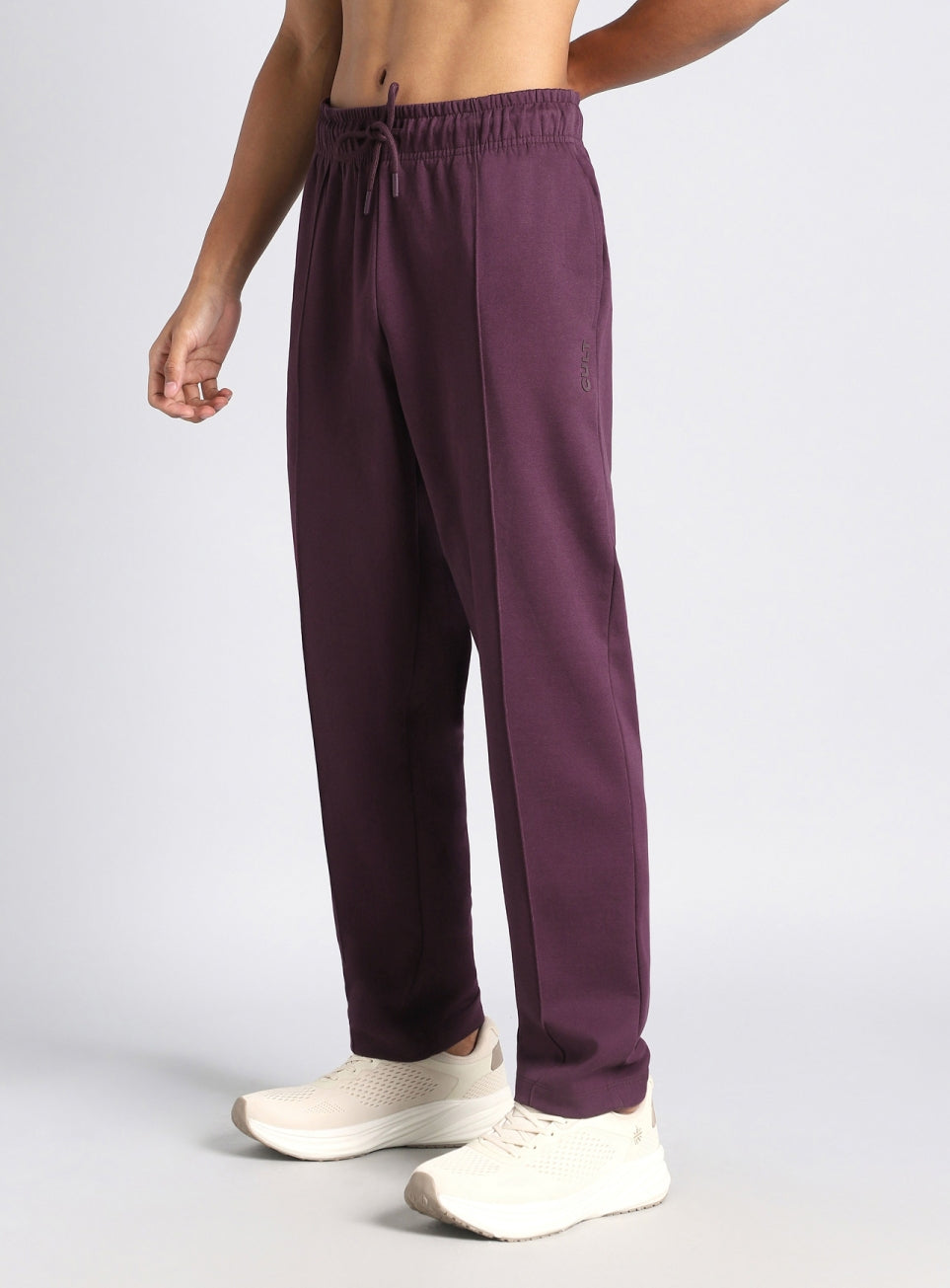 Men's Wine Ultra Luxe Tailored Trackpants