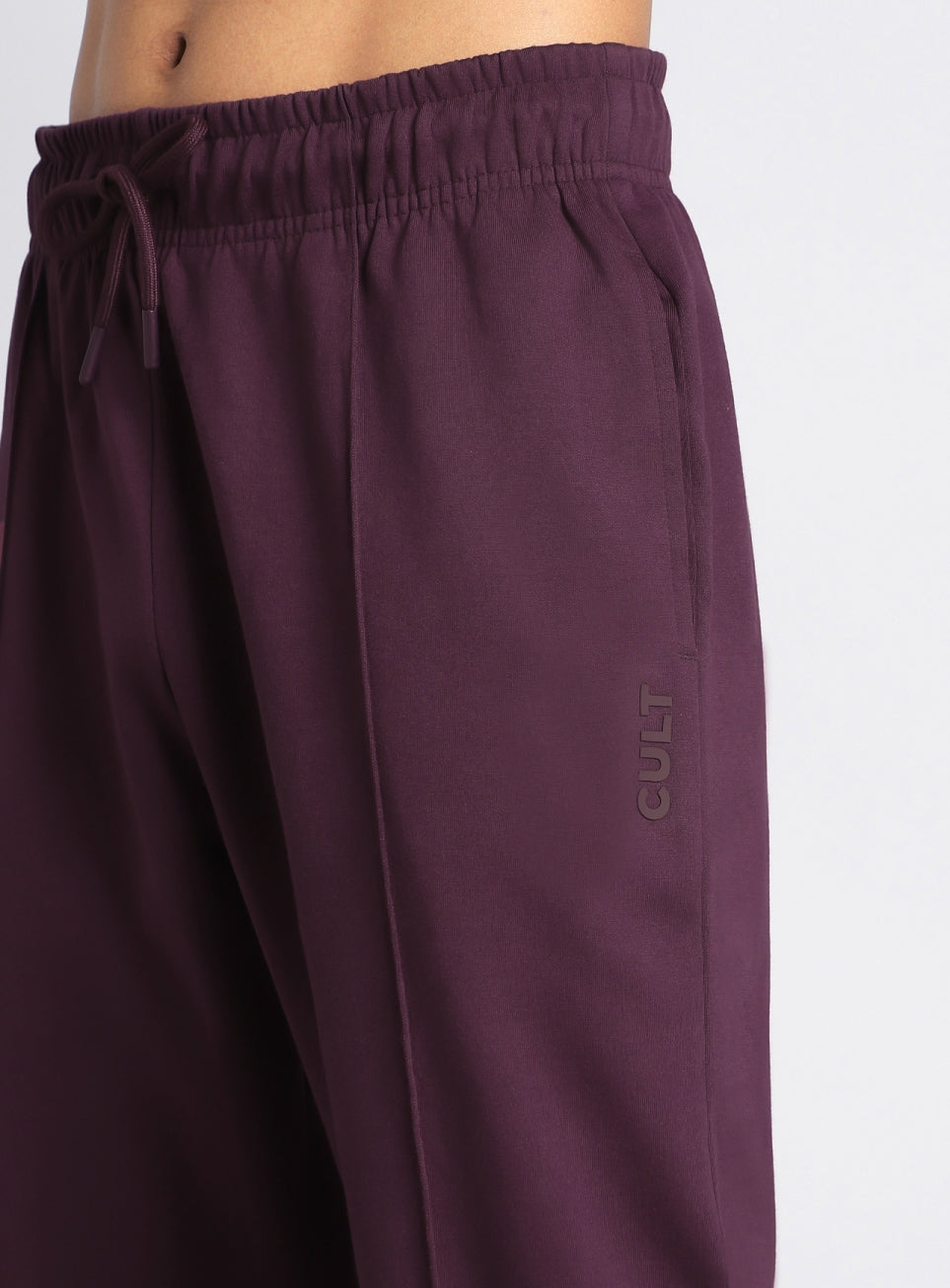 Men's Wine Ultra Luxe Tailored Trackpants