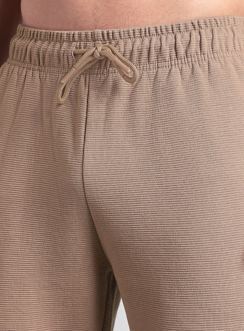 Men's Beige Luxe Form Classic Trackpants