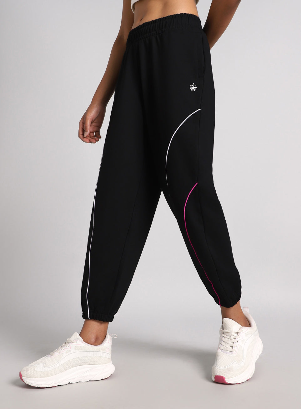 Women's Black High Pulse Baggy Fit Joggers