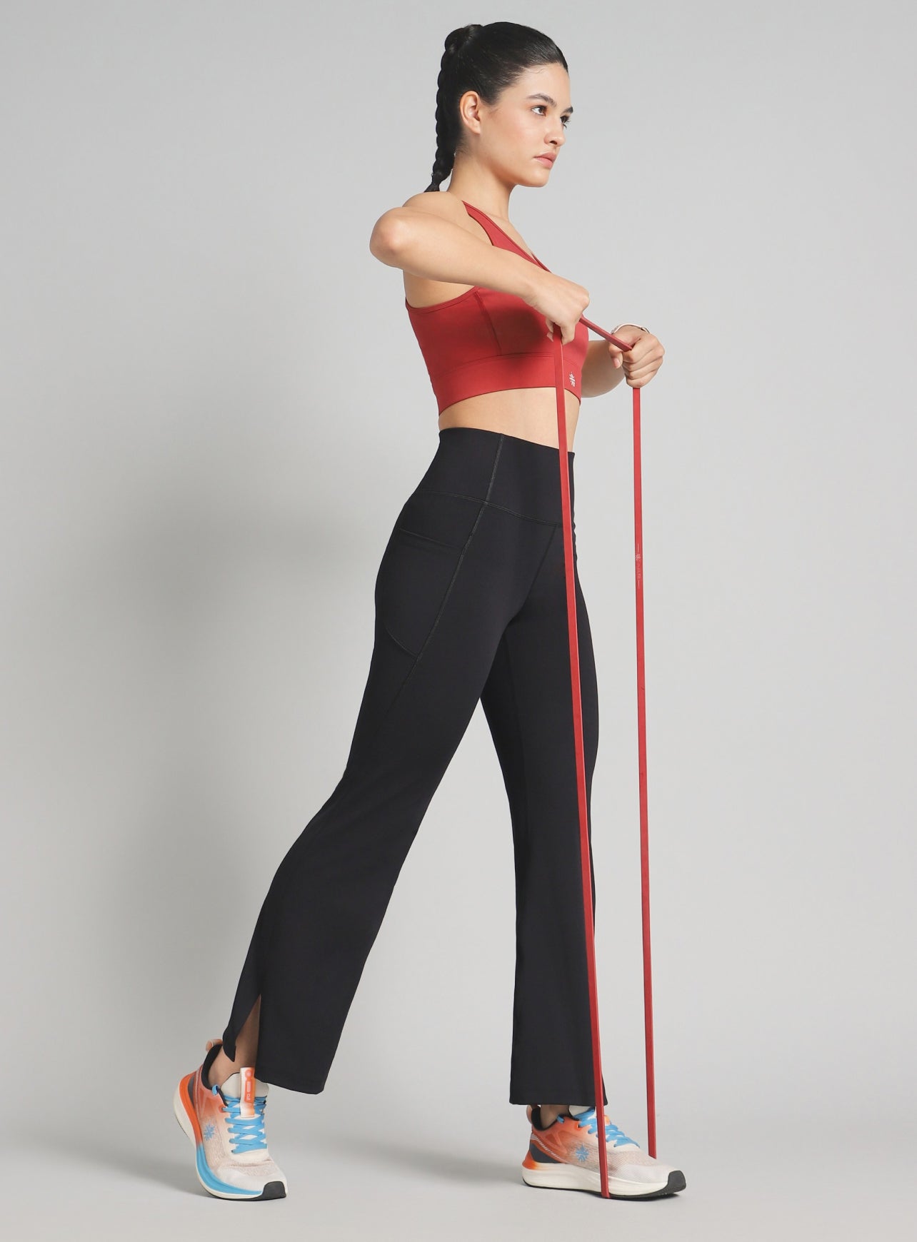 Women's Black Sculpted Training COMFlex Flare Pants