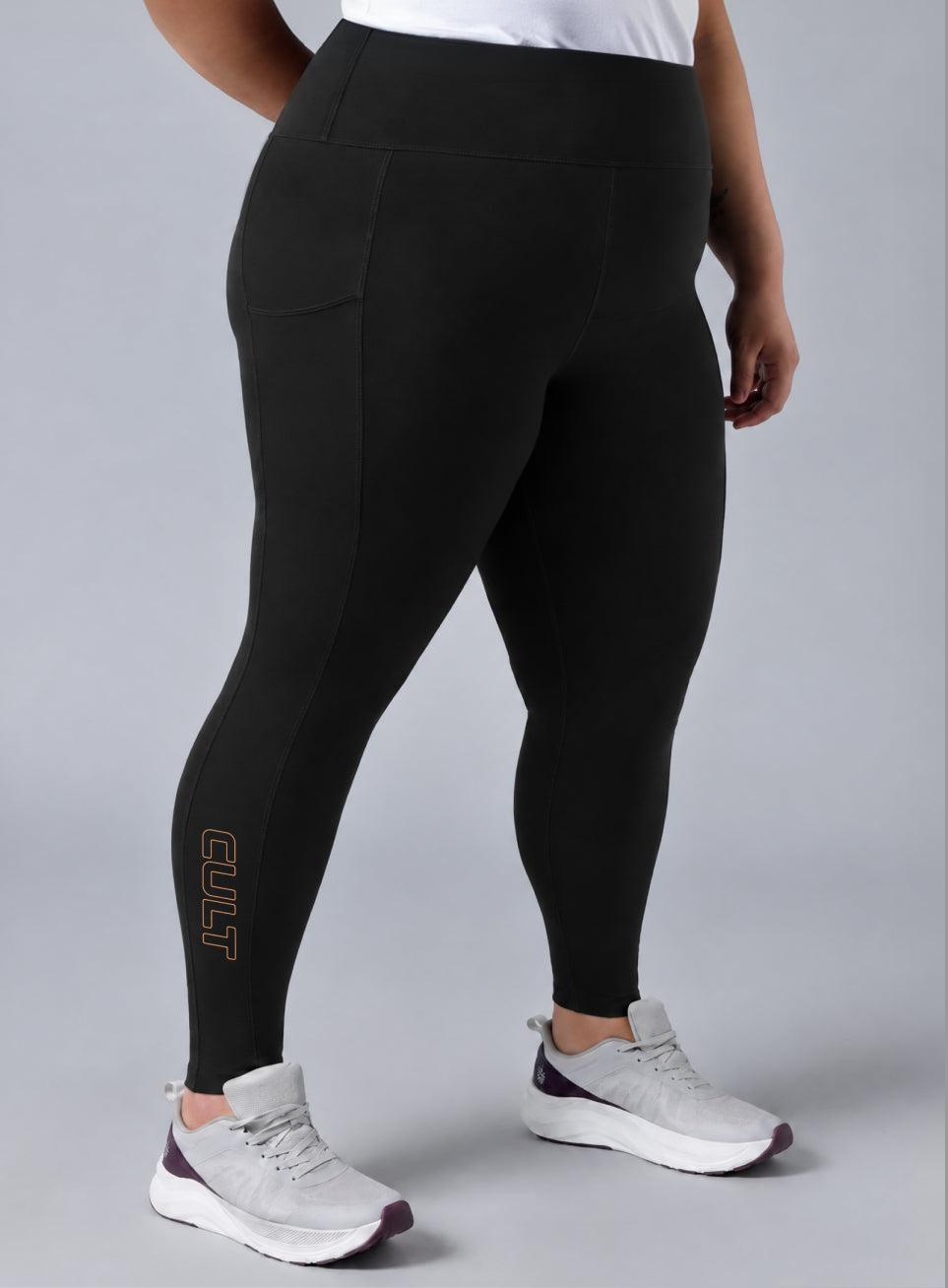 Women's Black Cult Strength Training COMFlex Plus Size Tights