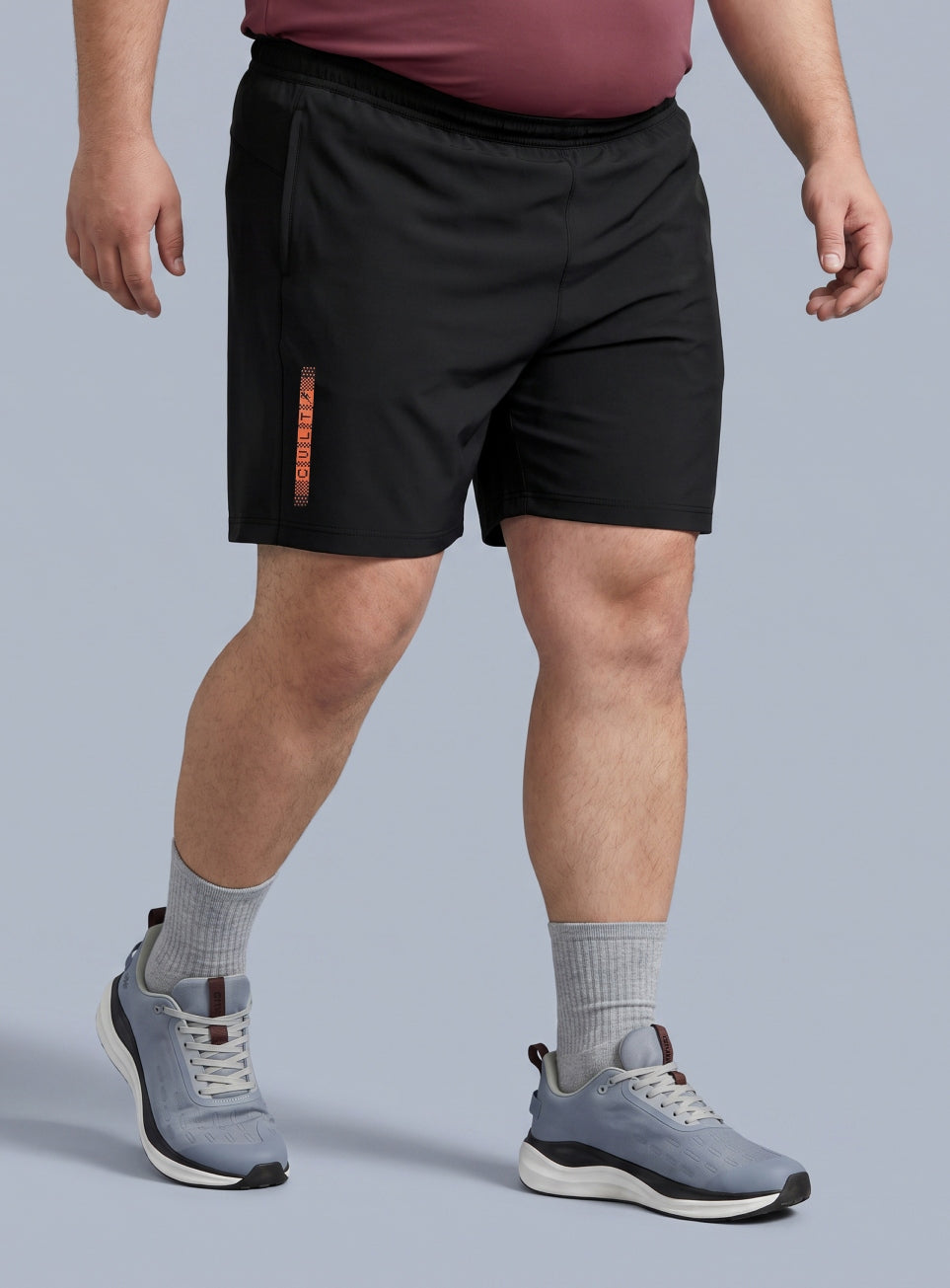 Men's Black Cult Run Club Plus Size Shorts