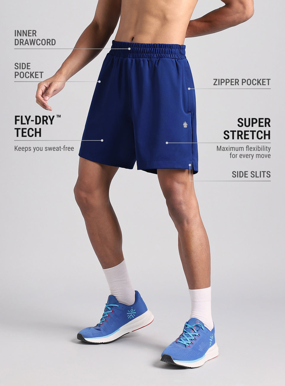 Men's Navy Flex Training Shorts