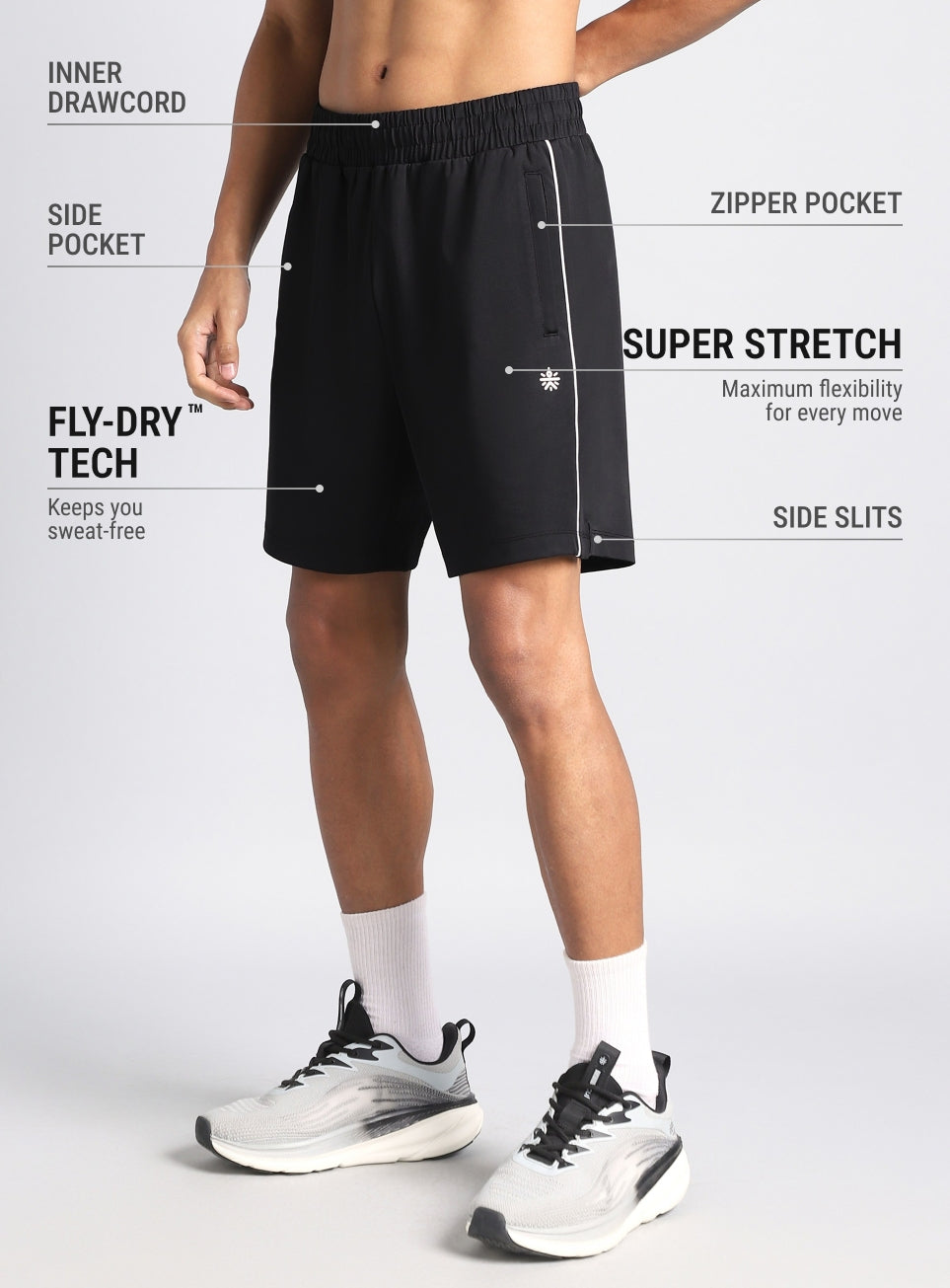 Men's Black Impact Flex Training Shorts