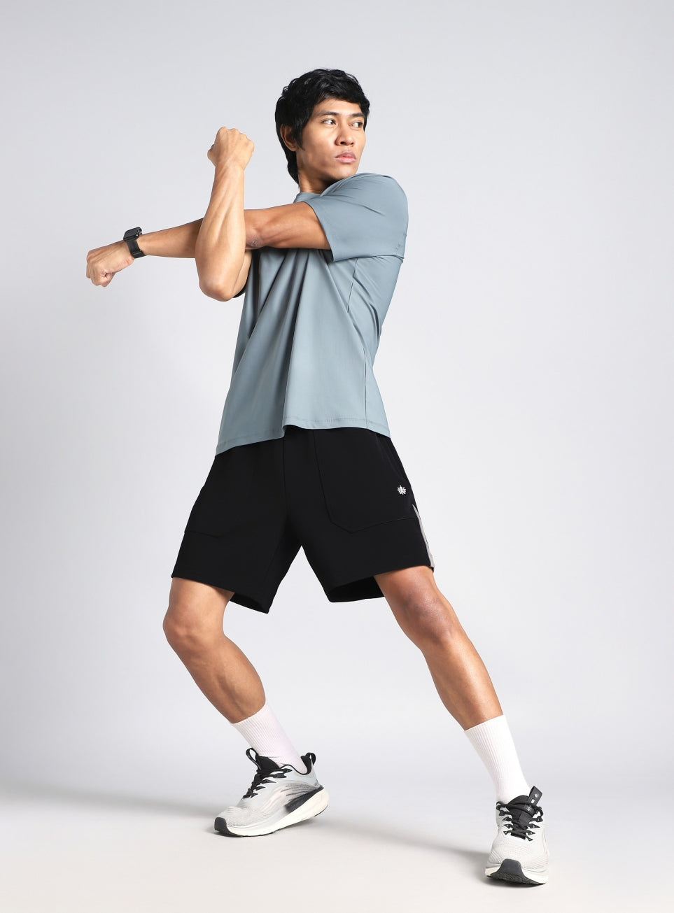 Men's Black Train in Utility Shorts