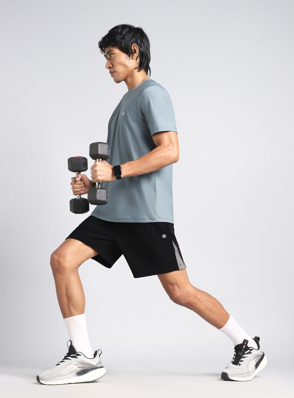 Men's Black Train in Utility Shorts