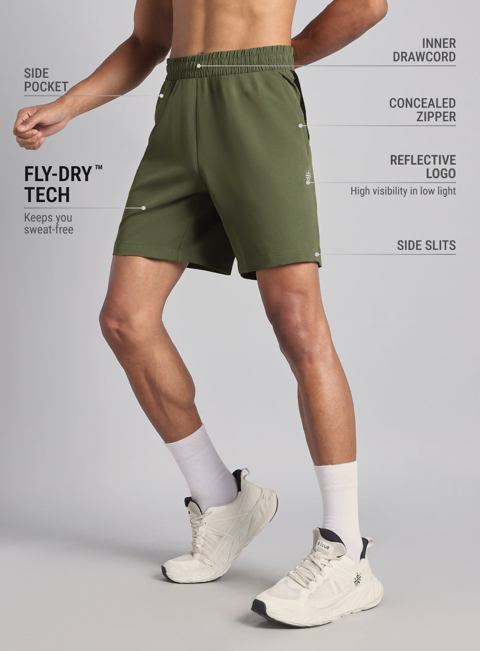 Men's Green Ultra Run Speed Shorts