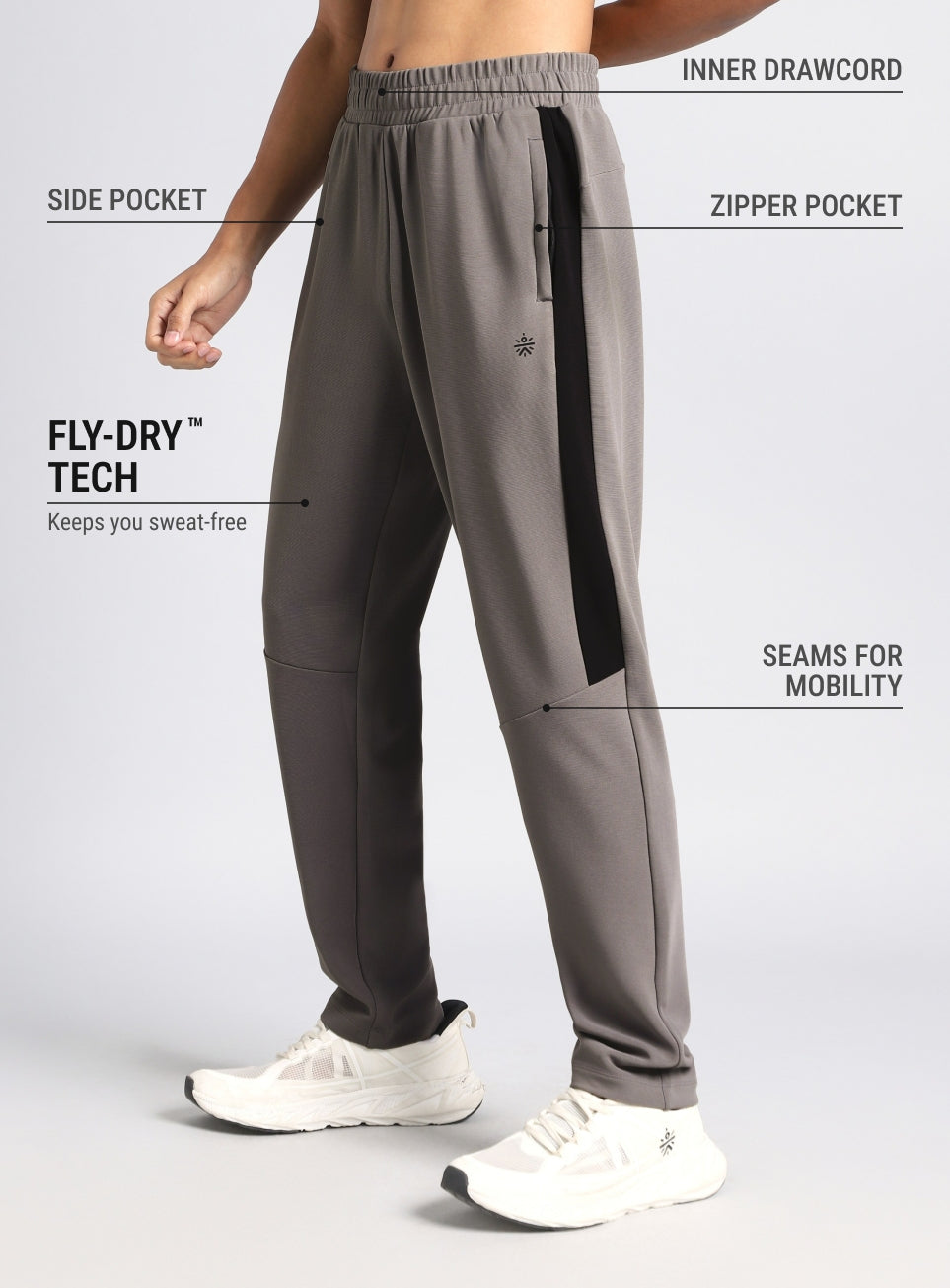 Men's Grey Flex Training Trackpant