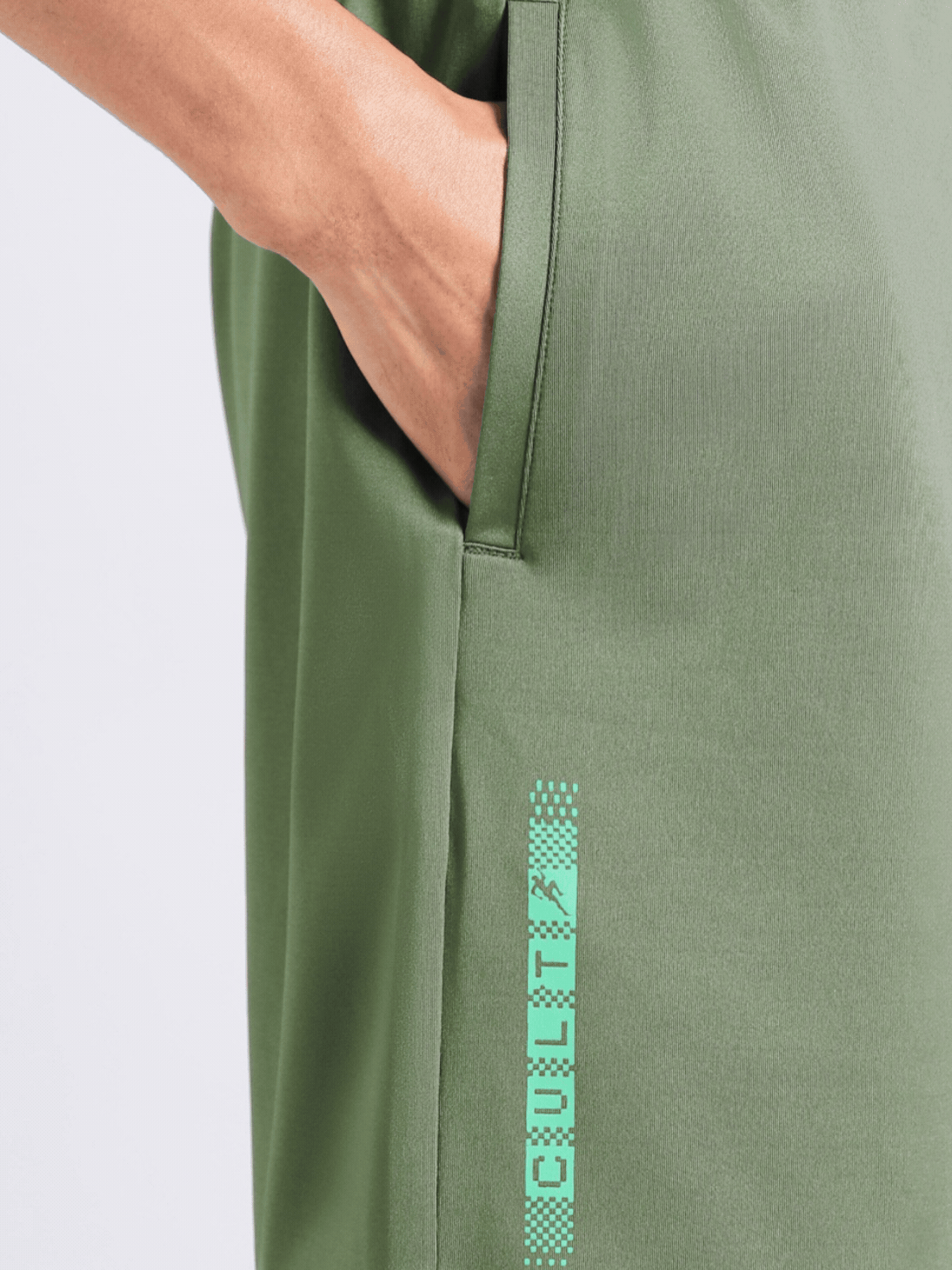 Men's Olive Cult Run Club Shorts