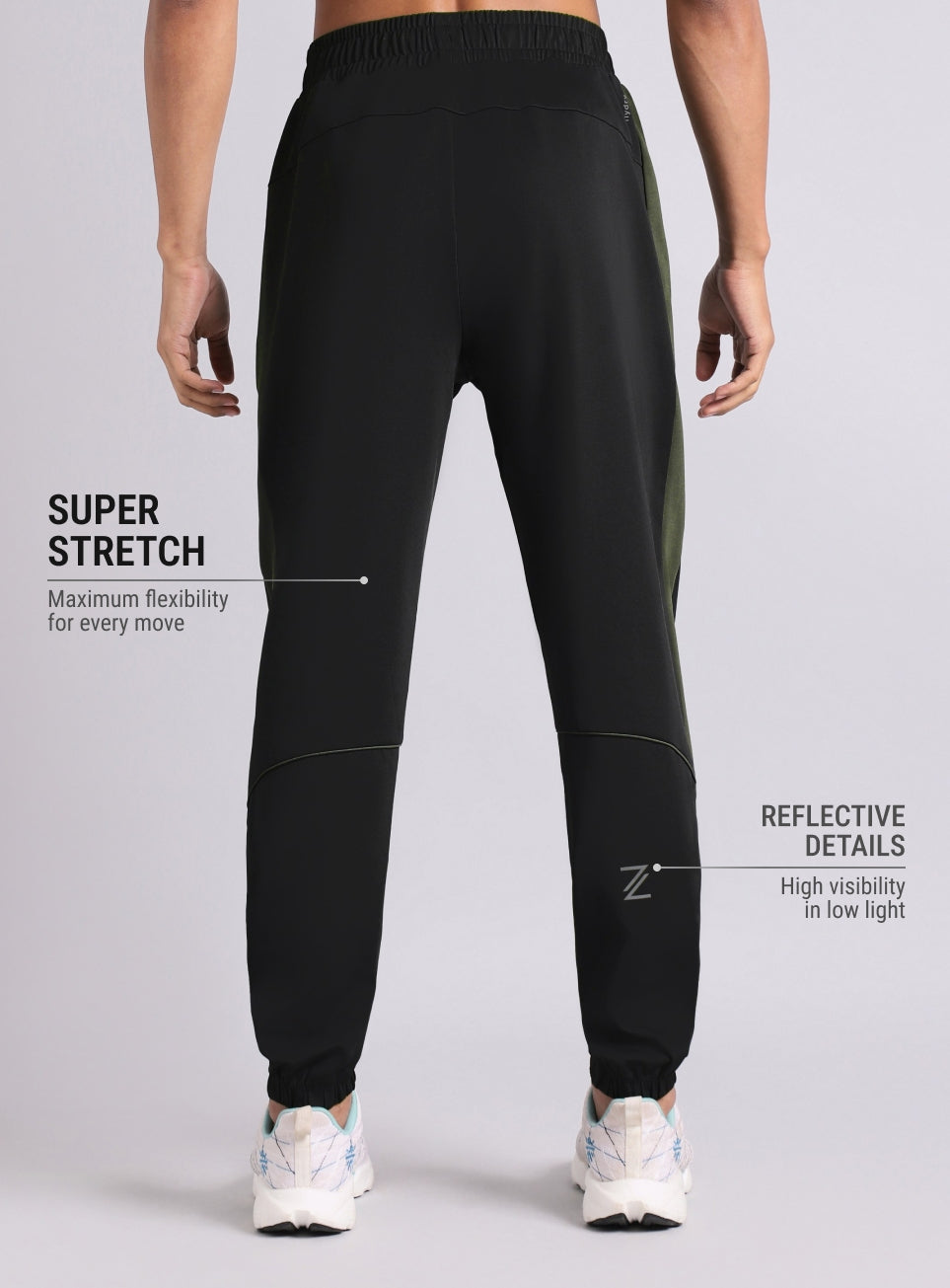 Men's Black Stay in Motion Running Joggers
