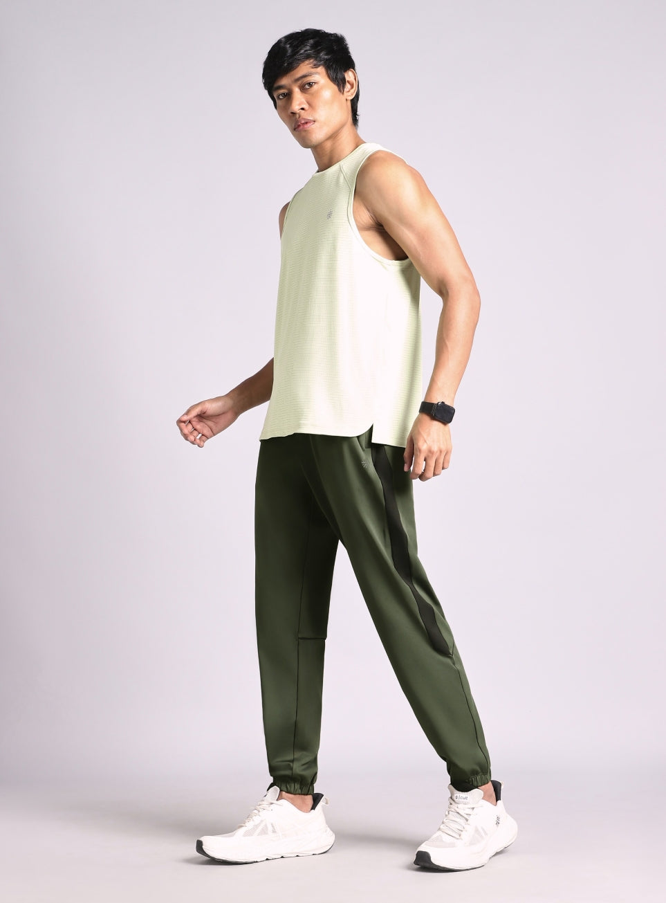Men's Olive Stay in Motion Running Joggers