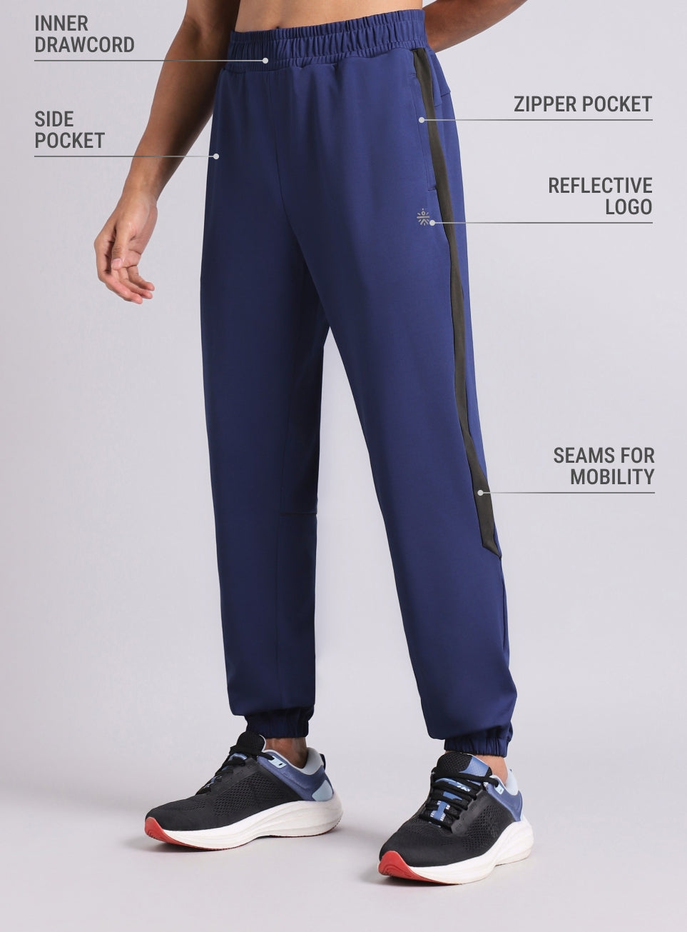 Men's Navy Stay in Motion Running Joggers