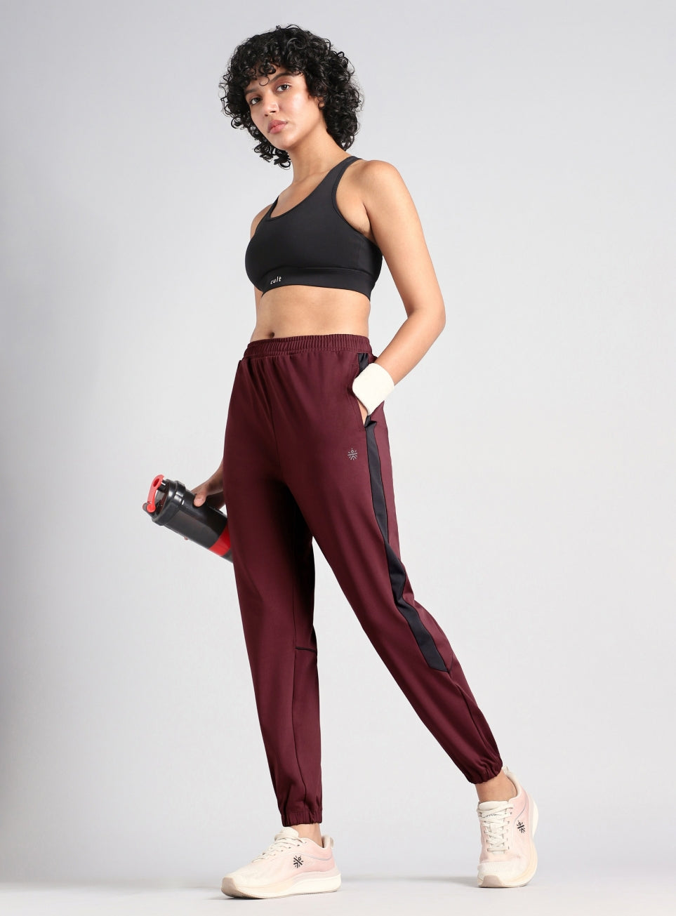 Women's Maroon Stay in Stride Running Joggers