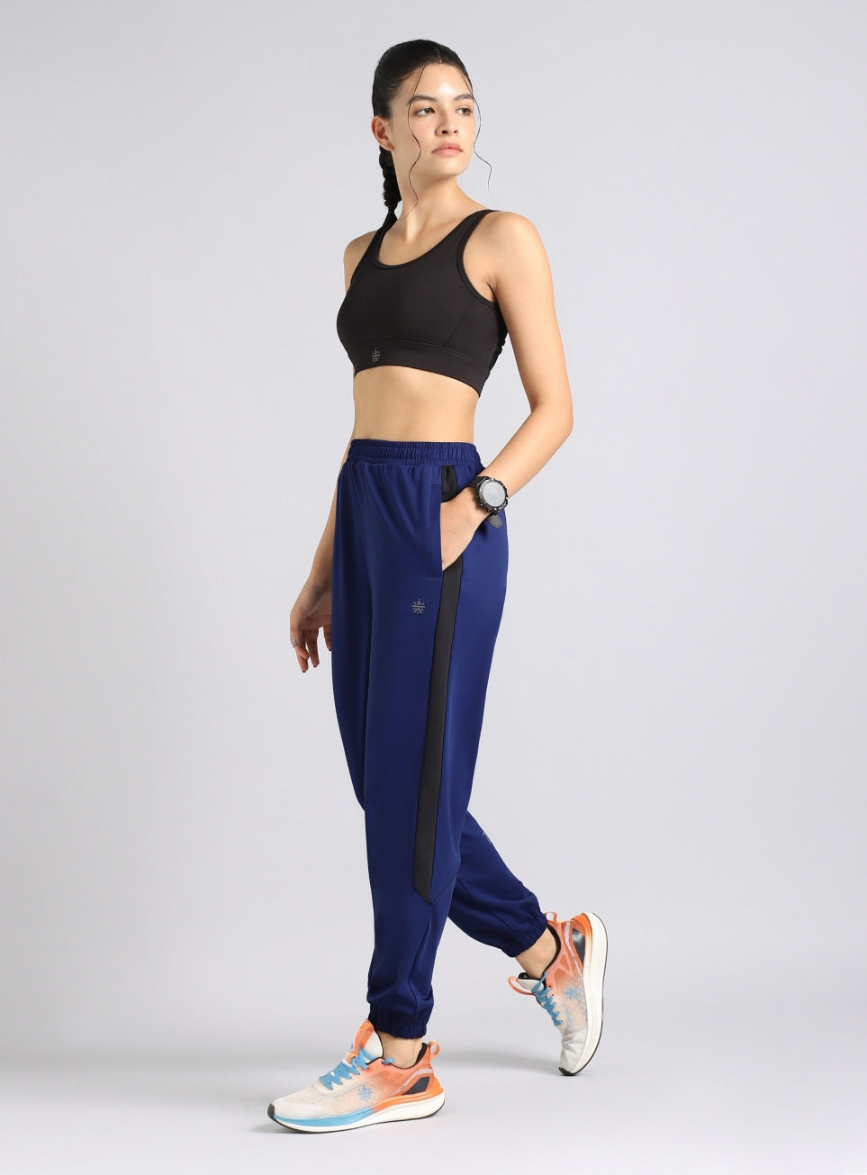Women's Navy Stay in Stride Running Joggers