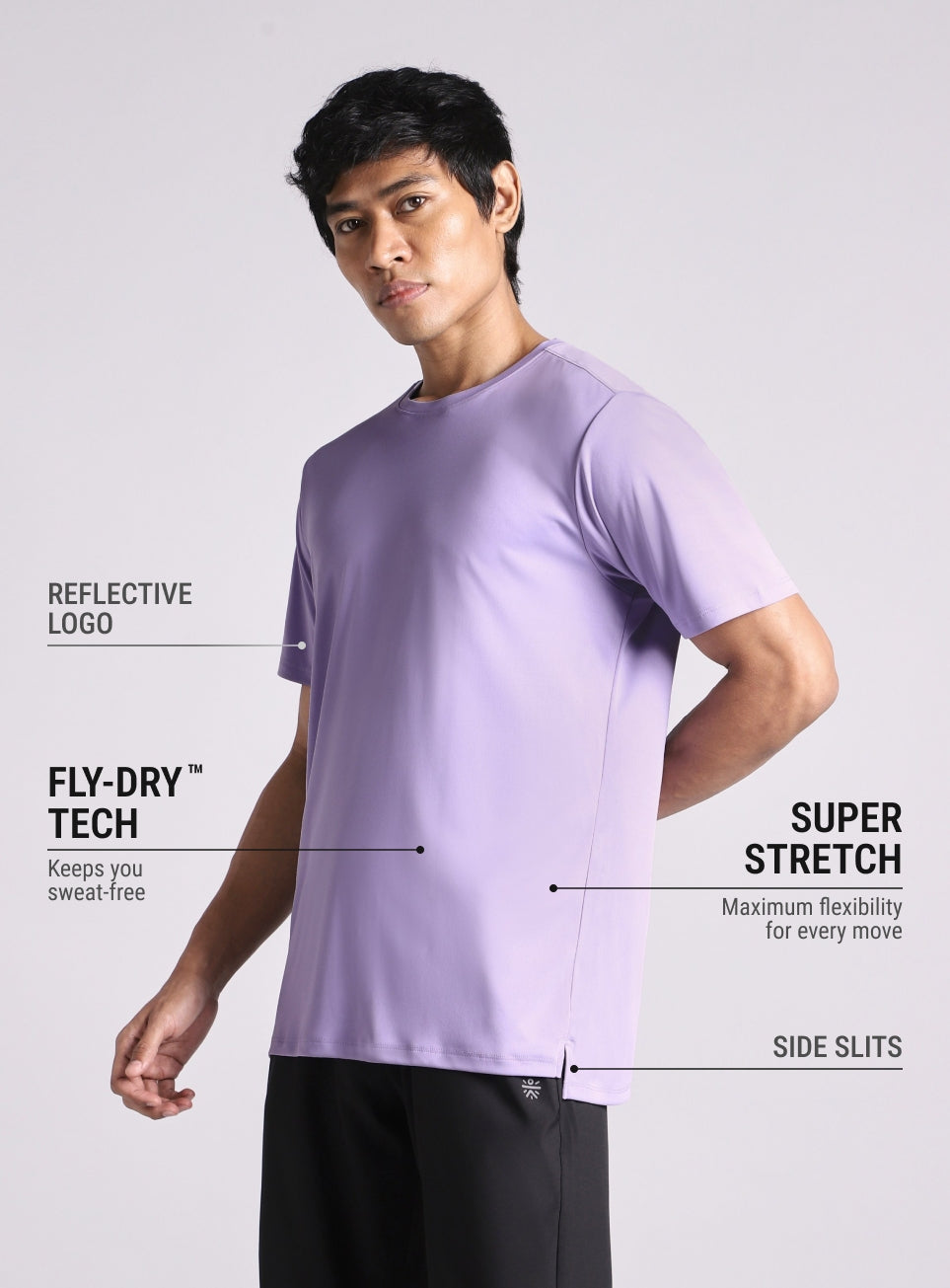 Men's Purple Running Essential T-shirt