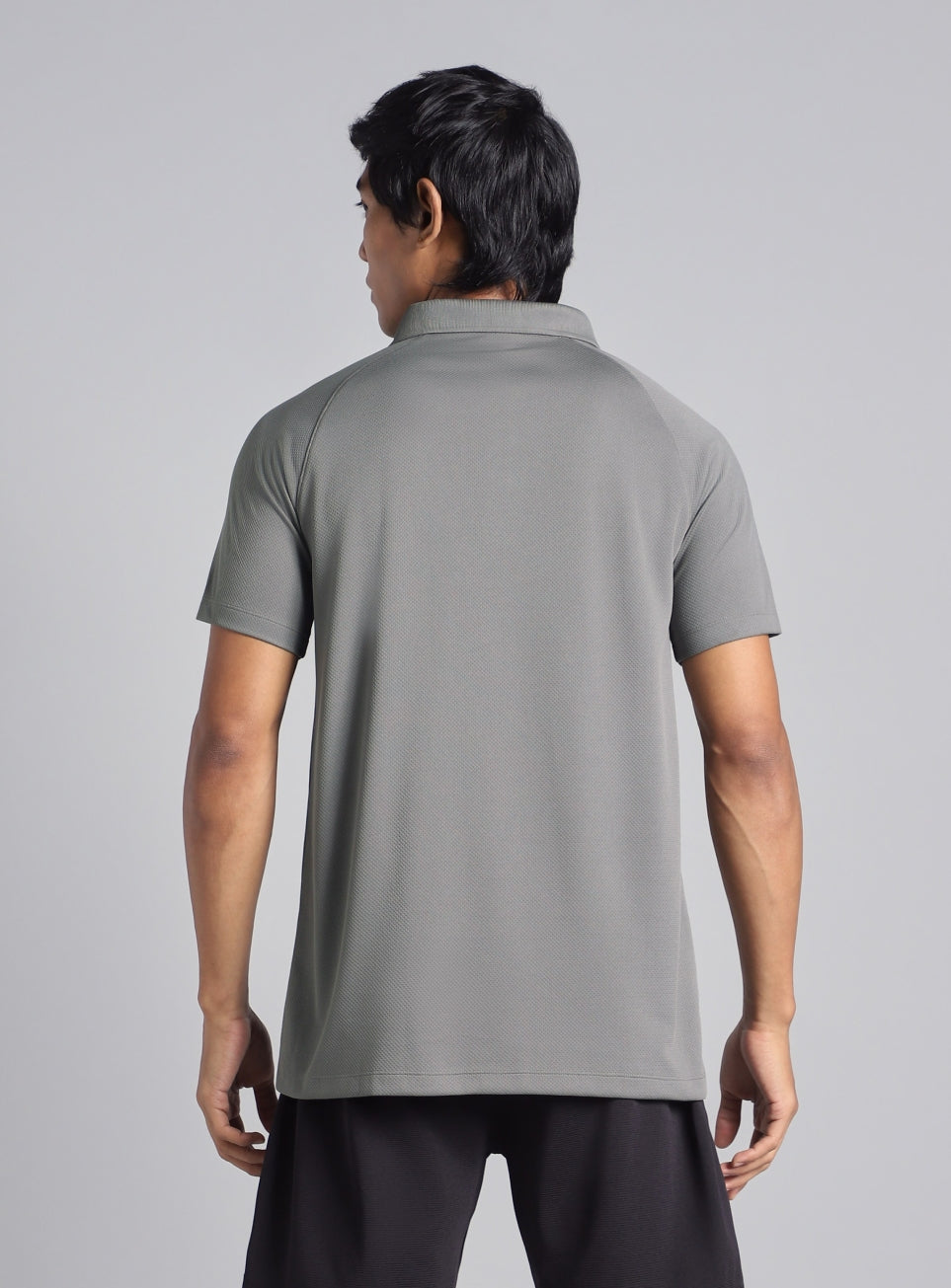 Men's Dark Grey High Energy Performance Polo T-shirt