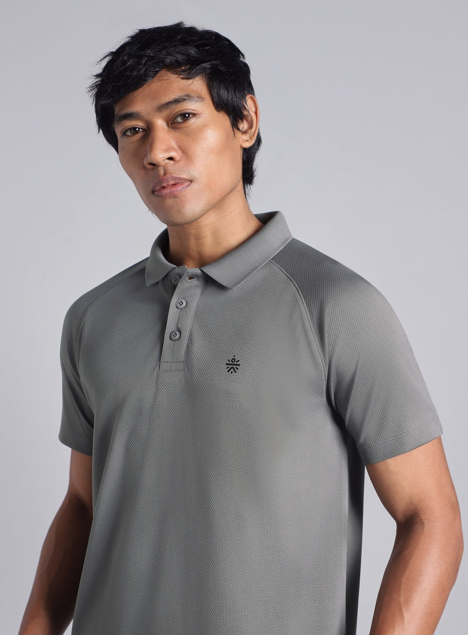 Men's Dark Grey High Energy Performance Polo T-shirt