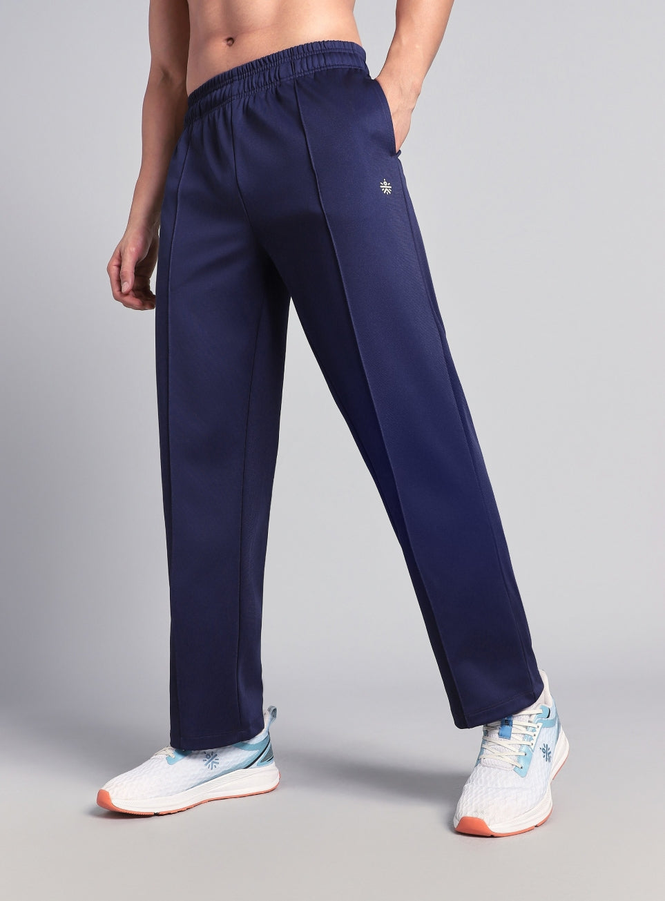 Men's Navy Athletic Sporty Trackpants