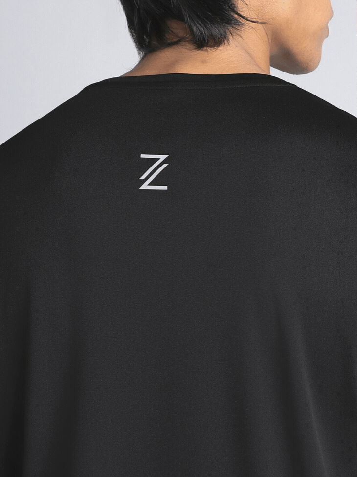 Men's Black Run Mode T-shirt
