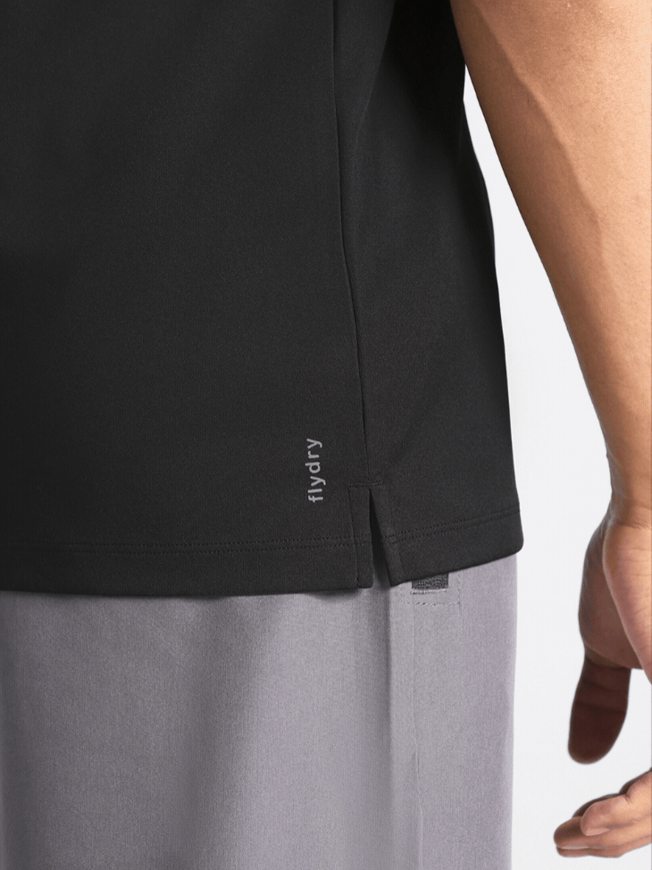Men's Black Long Stride Running T-shirt