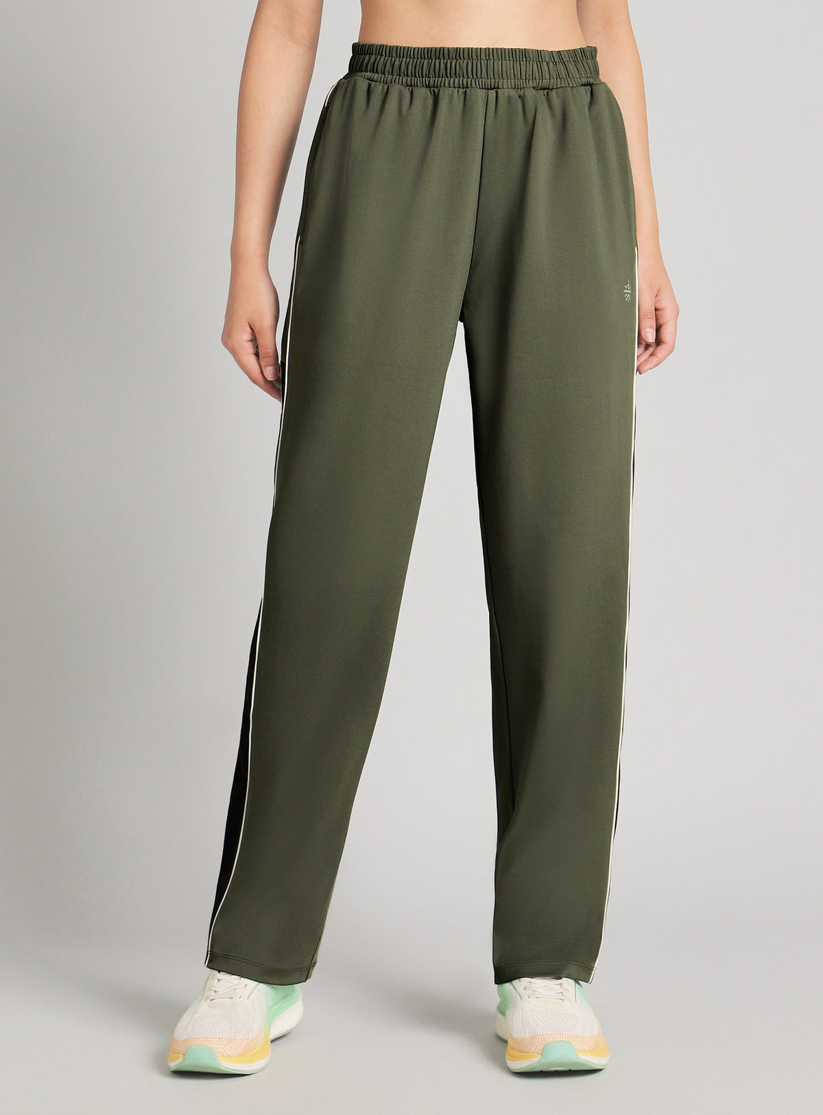 Women's Olive All Format Trainig Straight Fit Trackpants