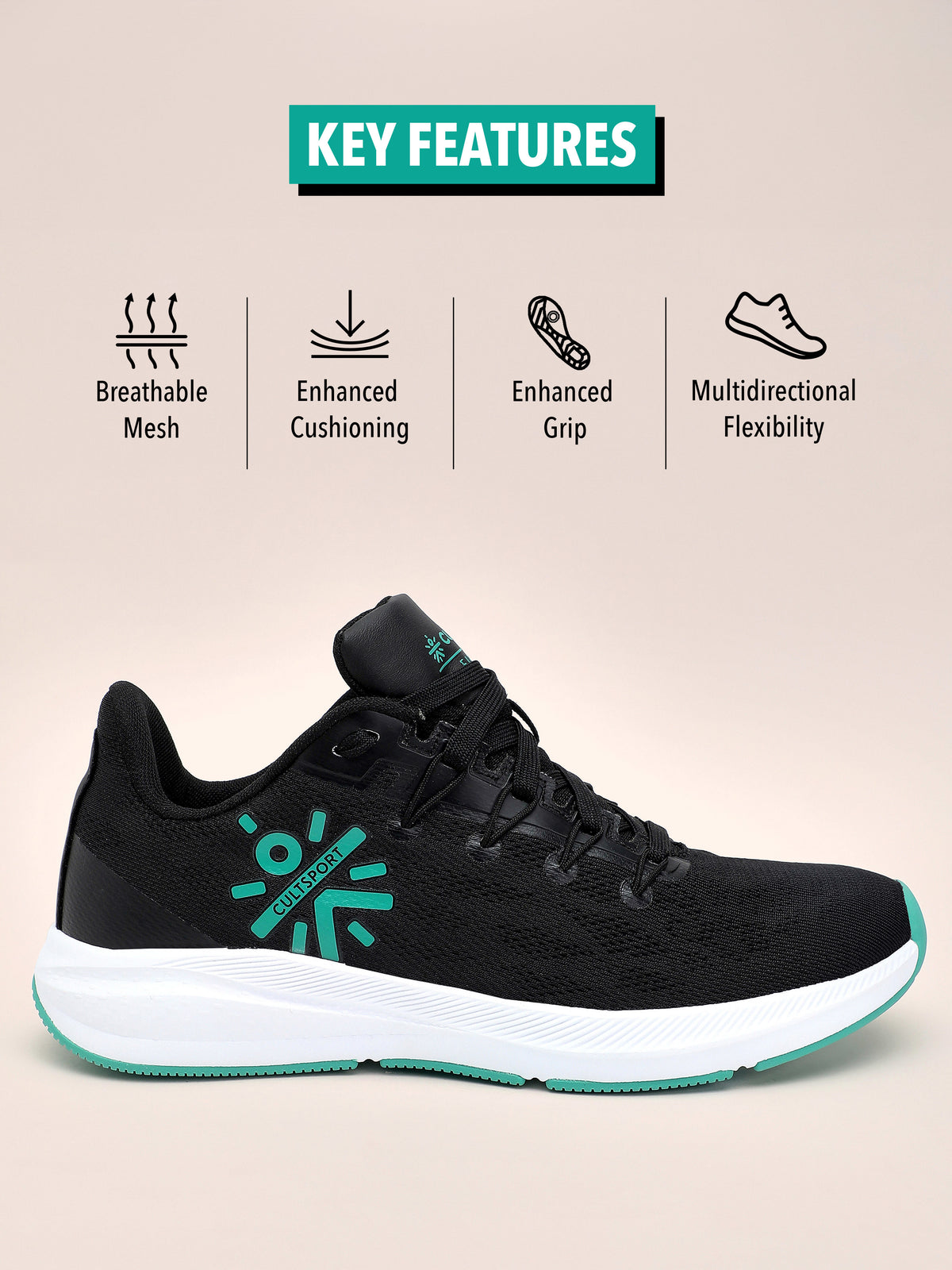 cult Firebird Men Running Shoes - Black