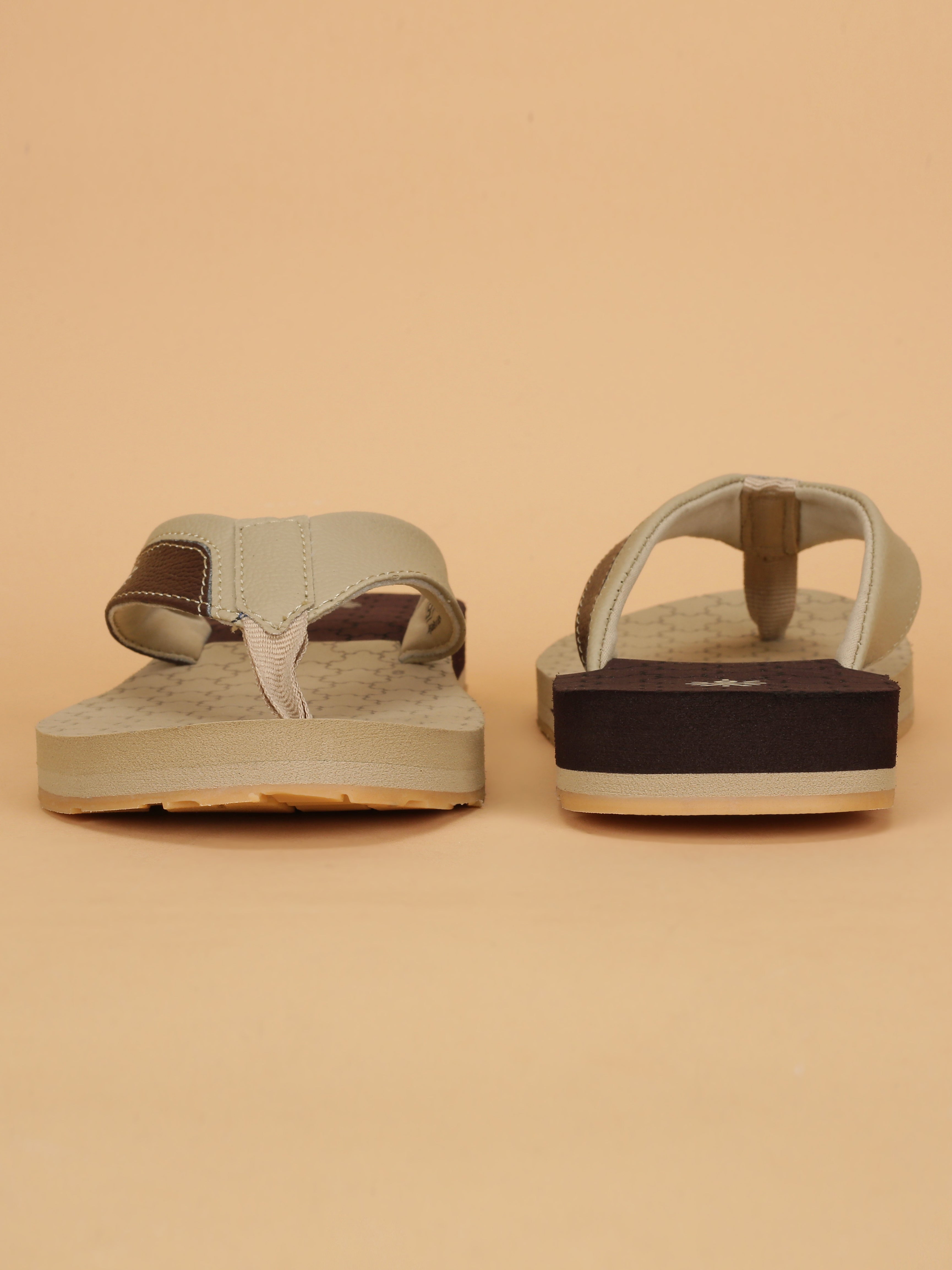 cult Men's Hexa Flip Flops - Beige
