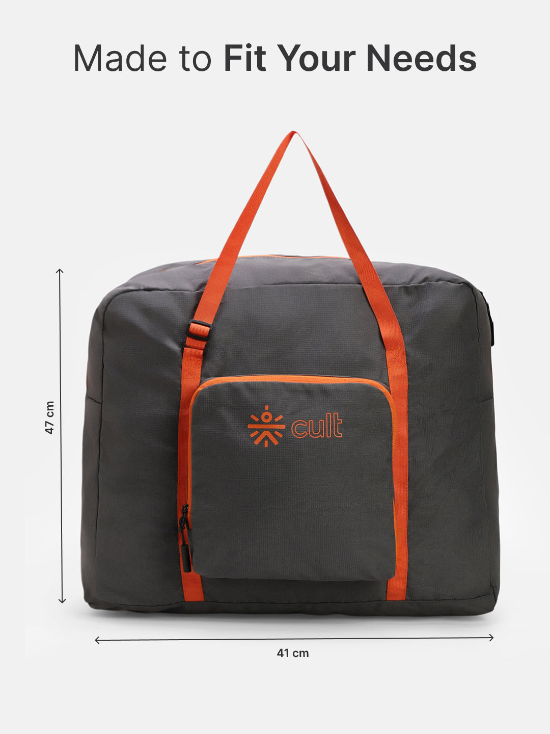 cult Foldable Duffle Bag  30L Grey