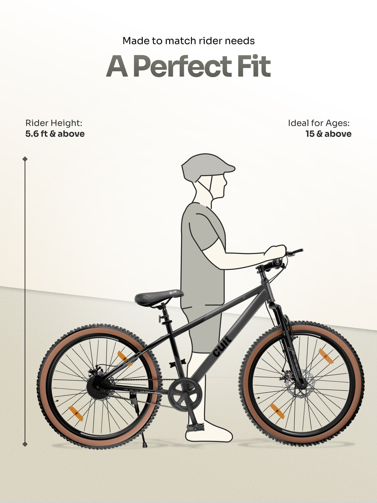 Cult Revon 29T Steel Mountain Bike with Dual Disc Brake and Front Suspension, Black-Grey