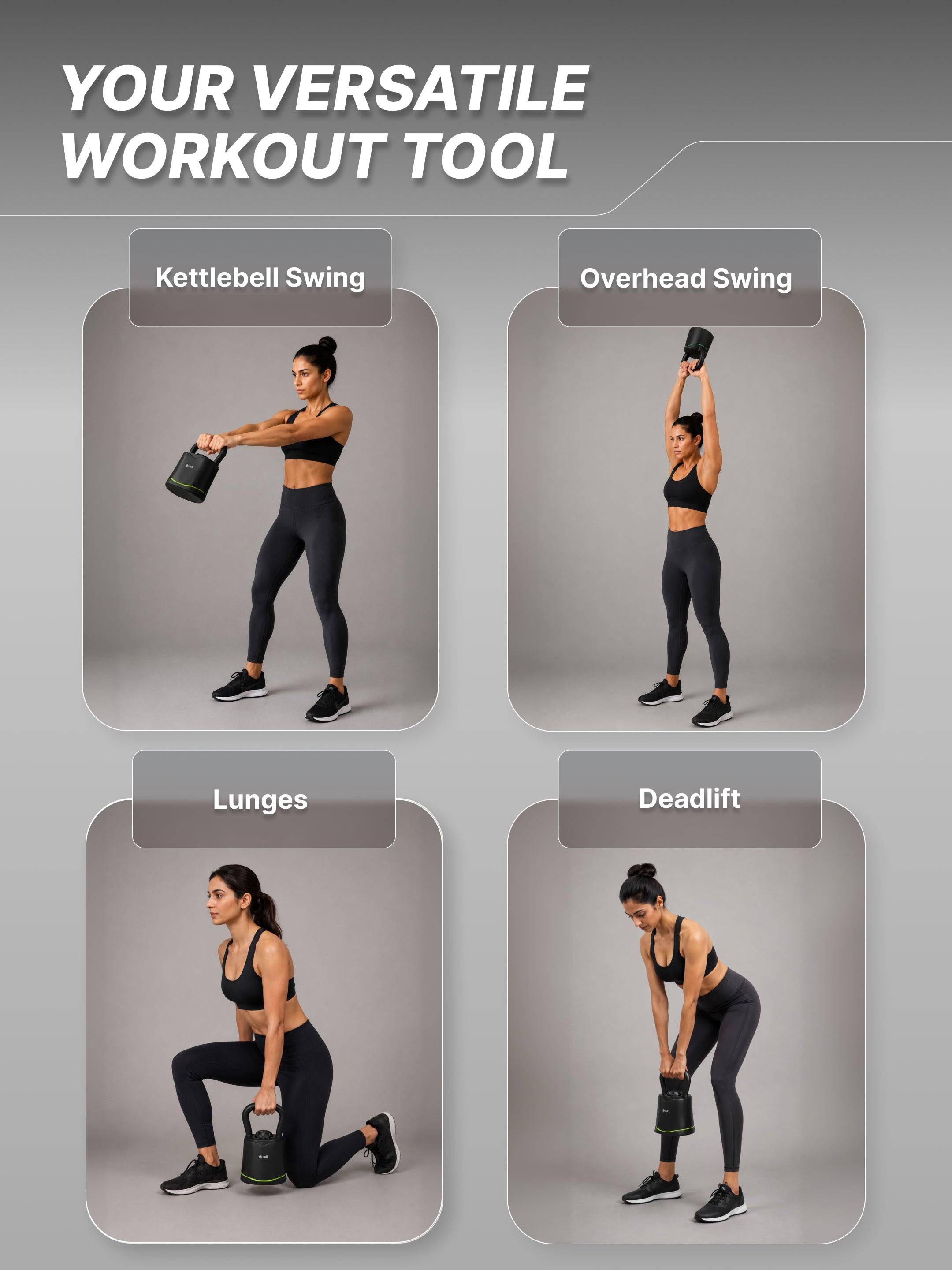 Cult Adjustable Kettlebell 18 Kg | 6-in-1 Weight Settings: 3-18 Kg | Wide Handle & Stable Base | Compact Strength Training Equipment for Home Gym (with 6 Months Extended Warranty)