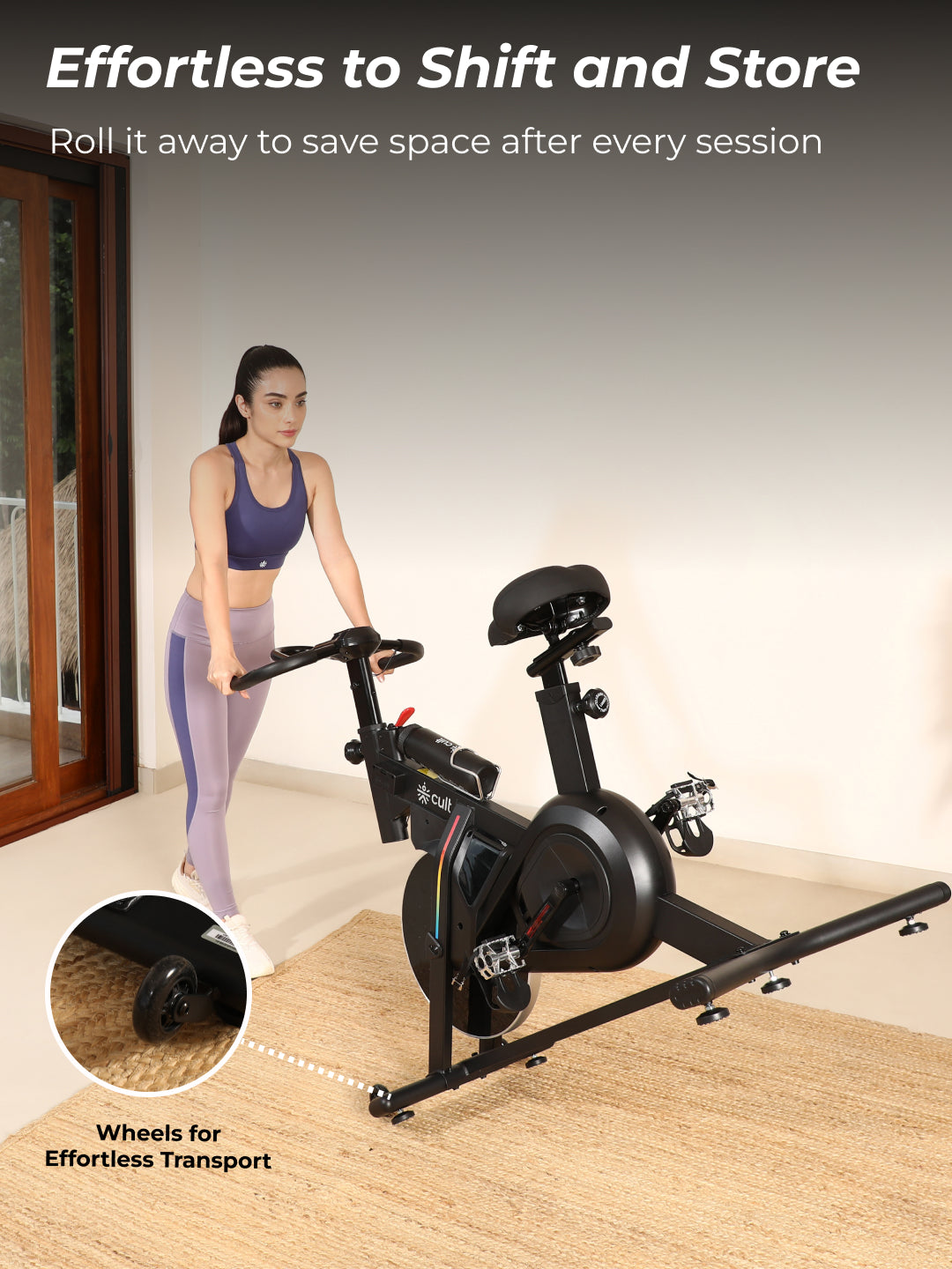 Cult SmartSpinVolt Magnetic Spin Bike | 10Kg Flywheel | 140kg Max Weight | Home Use Exercise Bike