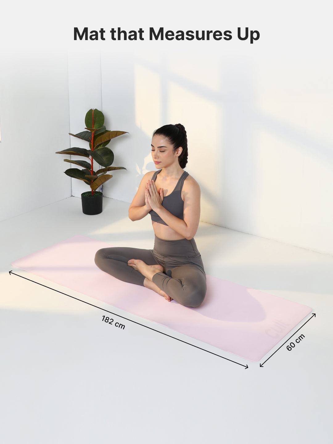 Cult Yoga Mat 4mm EVA with Carry Strap   Lightweight, Non-Slip, Cushioned & Sweat-Resistant Exercise Mat   Eco-Friendly Workout Mat for Yoga, Pilates, Meditation & Home Gym   Pink