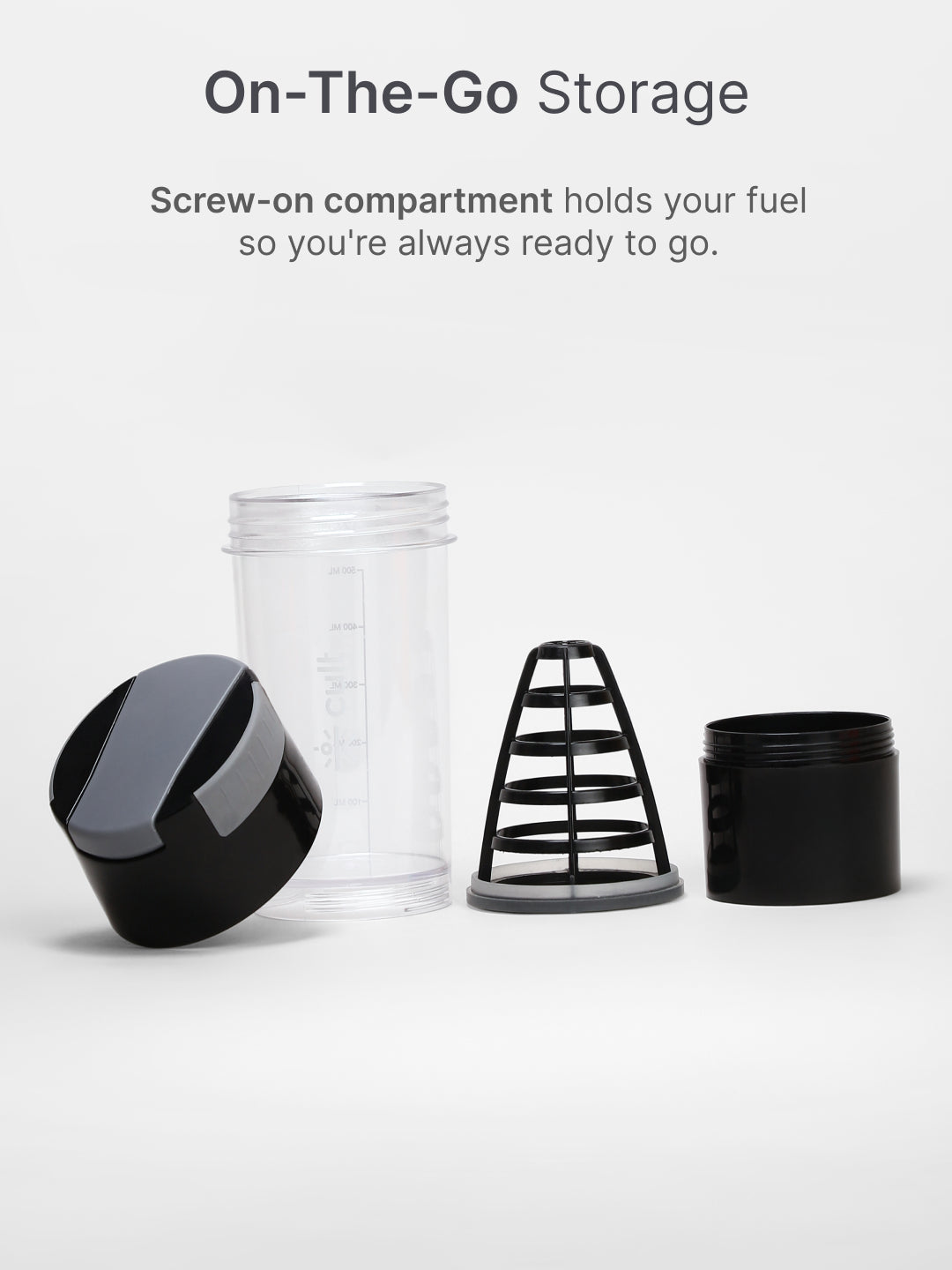 cult Cyclone Shaker 500ML Unisex Black Grey