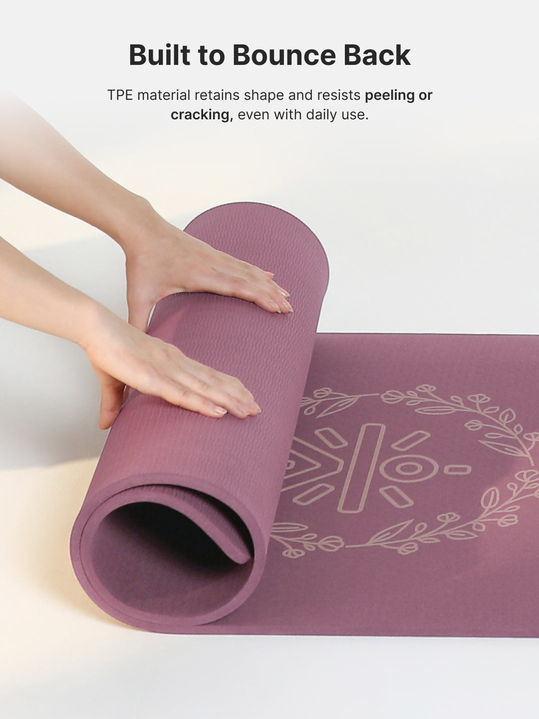 CULT TPE Yoga Mat 10mm Extra Thick with Carry Strap and Bag   Non-Toxic, Latex-Free, Anti-Slip, Tear-Resistant & Lightweight   Superior Cushioning for Joint Support, Ideal for Yoga, Pilates, Meditation & Home Workouts - Maroon