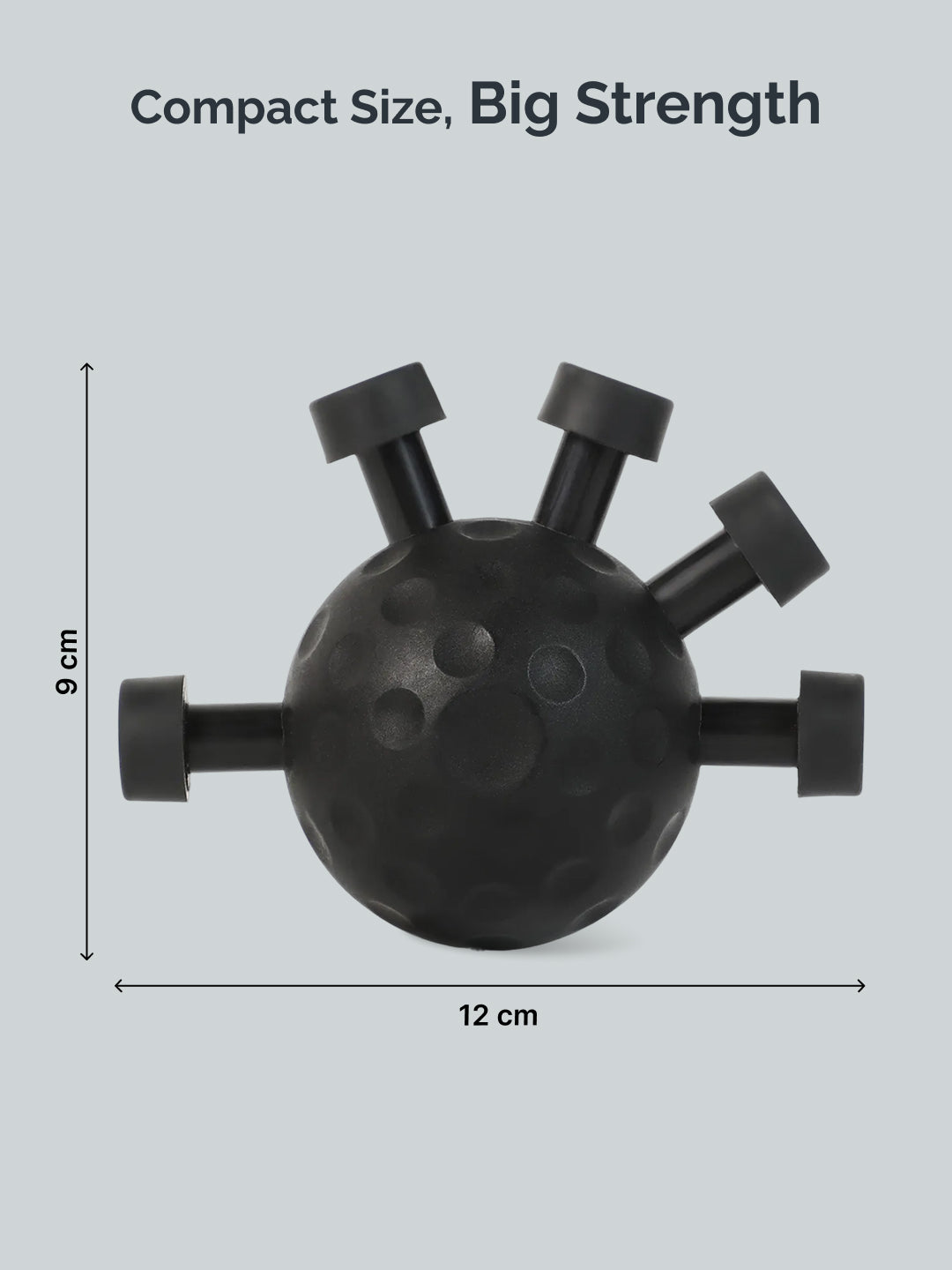 CULT Round Hand Gripper upto 30kg Resistance Portable ABS Grip Strengthener for Forearm, Wrist & Finger Training Black