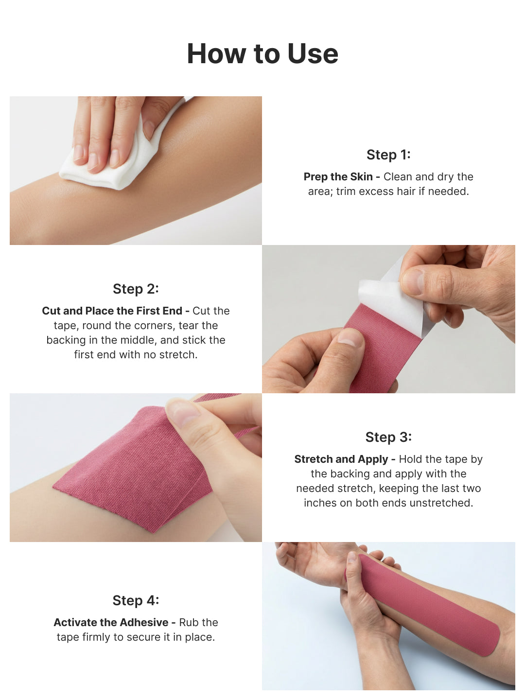 cult Kinesiology Tape Pink - Muscle Support & Injury Recovery