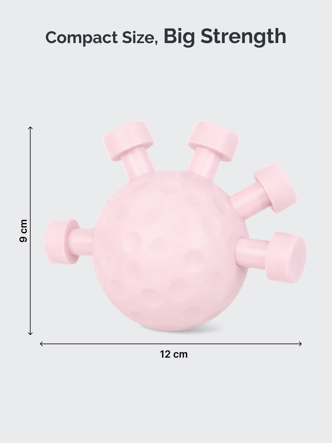 CULT Round Hand Gripper upto 30kg Resistance Portable ABS Grip Strengthener for Forearm, Wrist & Finger Training Pink