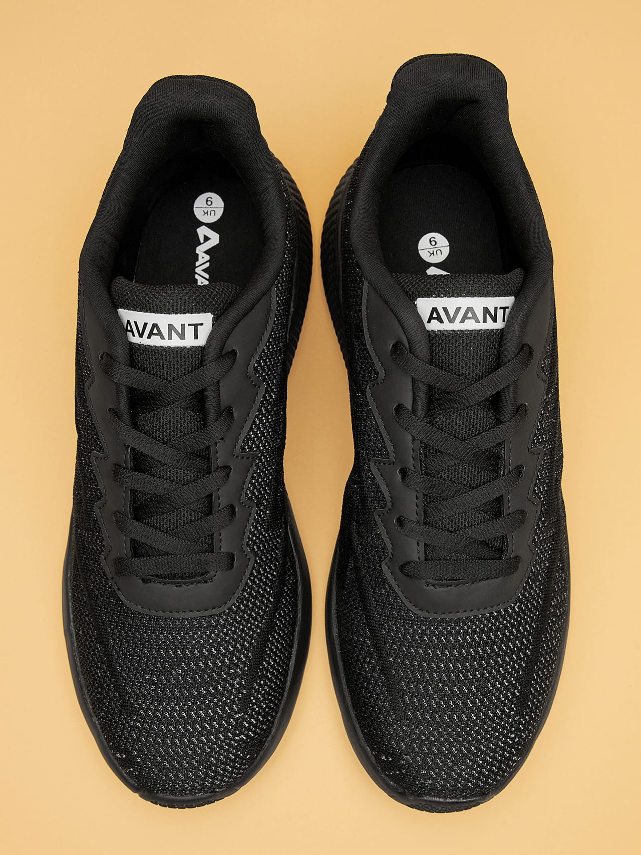 Avant Men's Classic Knitted Walking Shoes- Black