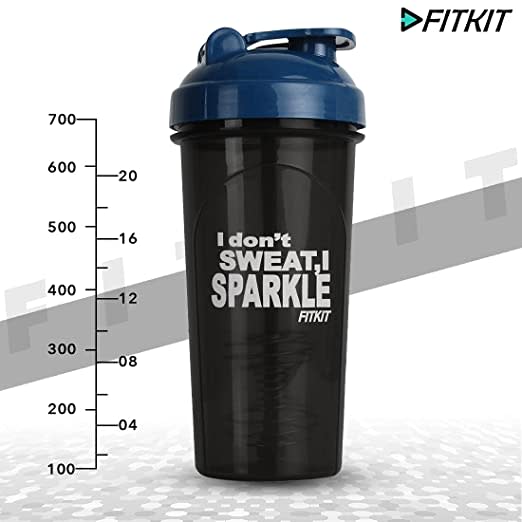 Fitkit FKSB15 Classic 700 ml Shaker (Pack of 1, Dark Blue)