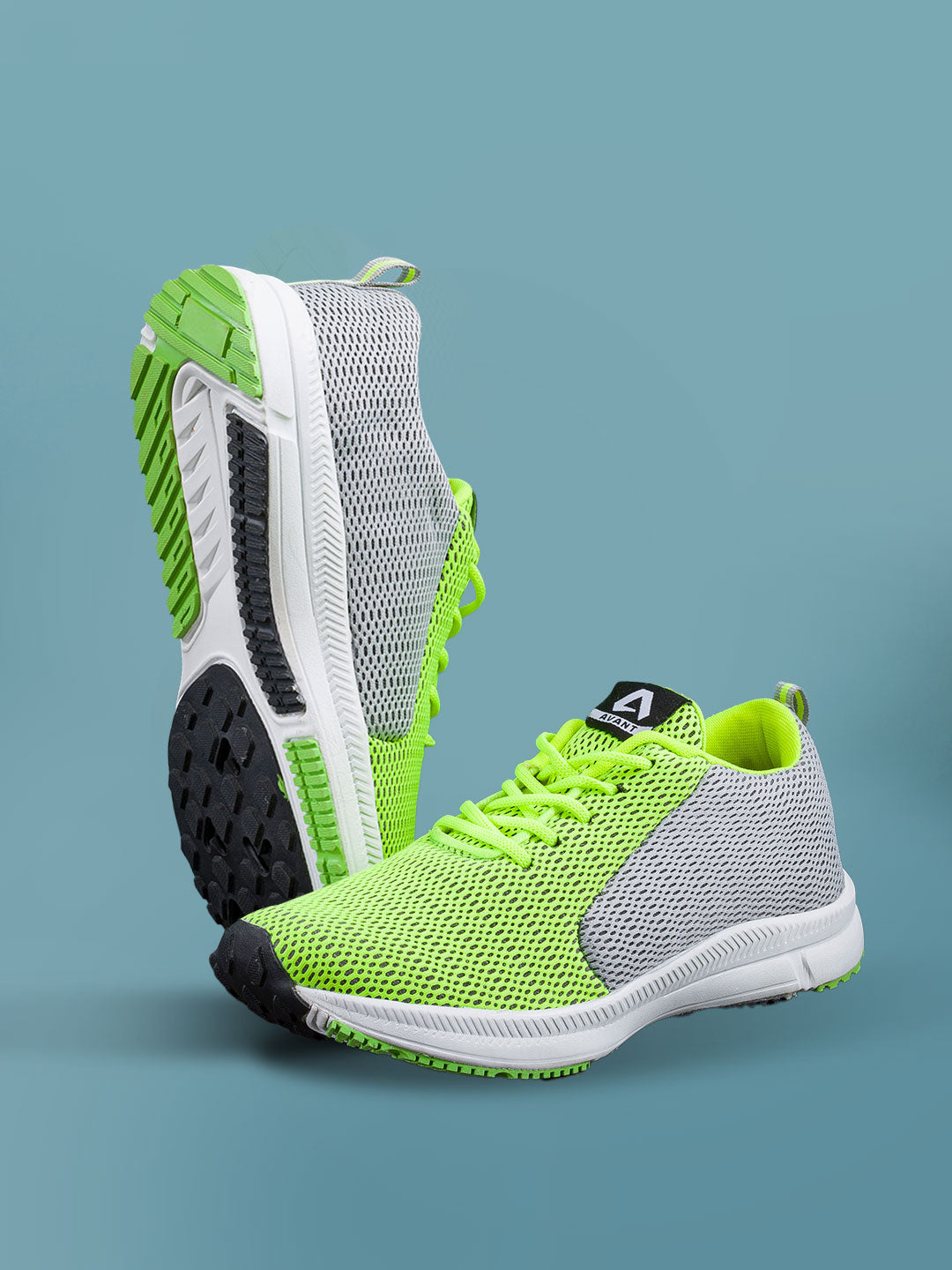 Avant Men's Lightweight Running & Walking Shoes - Parrot Green/Grey