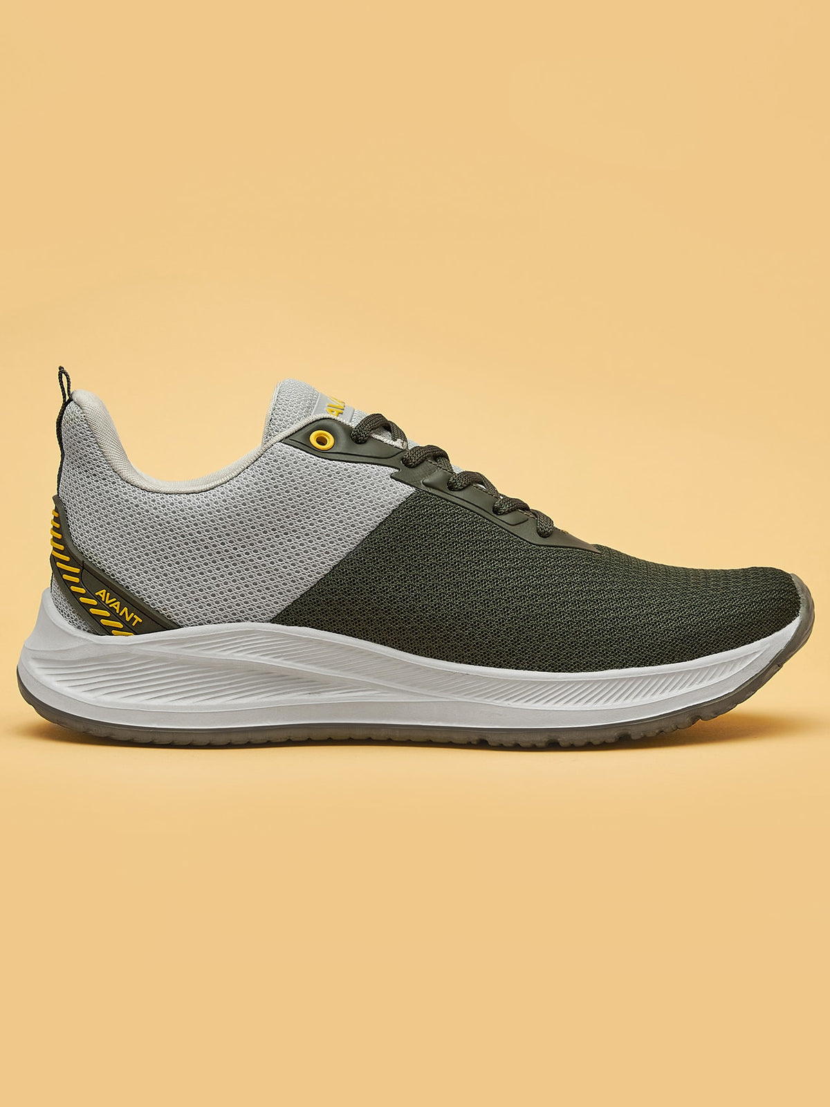 Avant Men's Racer Walking Shoes-L.Grey/Olive