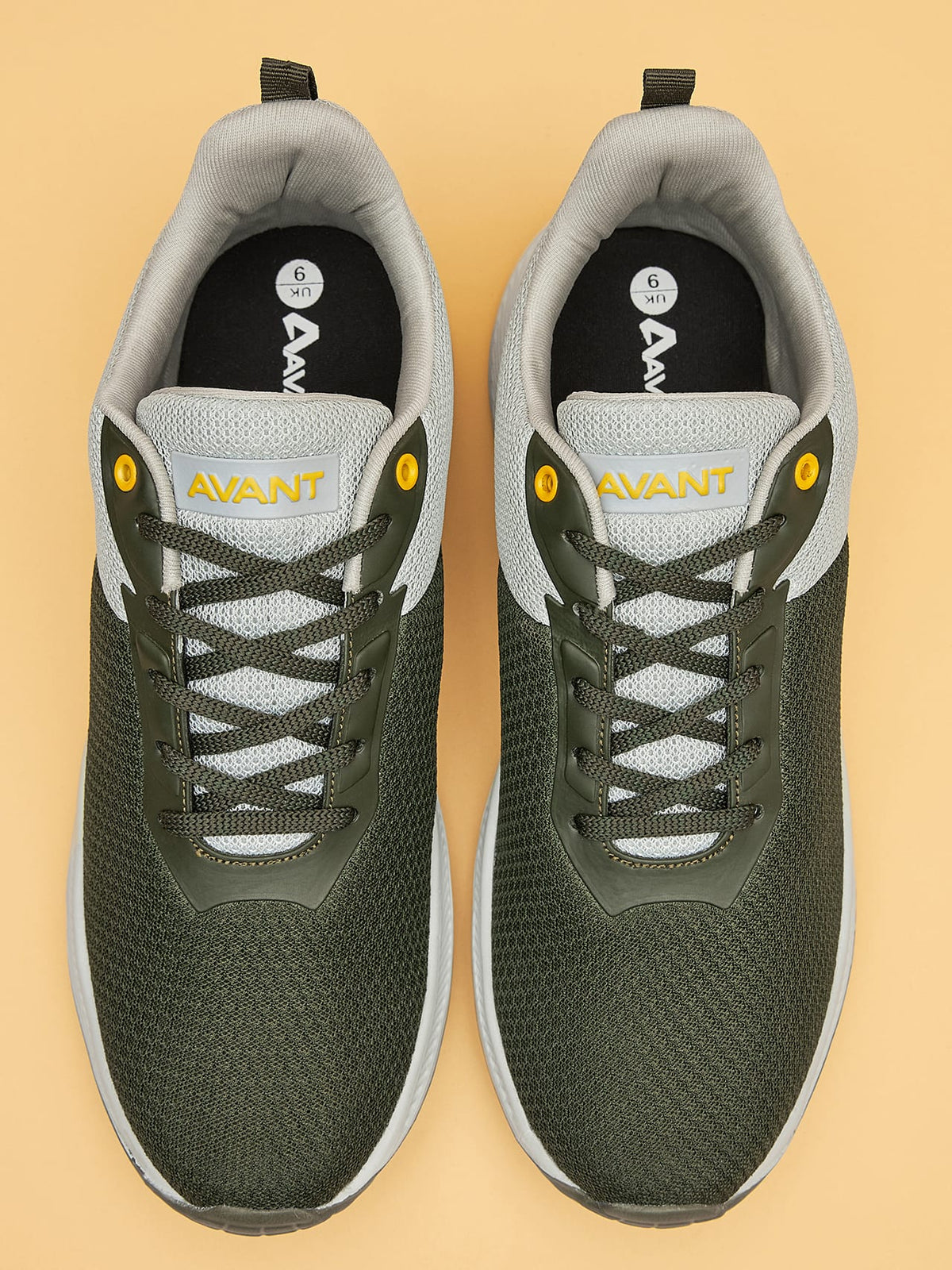 Avant Men's Racer Walking Shoes-L.Grey/Olive