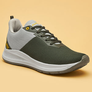 Avant Men's Racer Walking Shoes-L.Grey/Olive