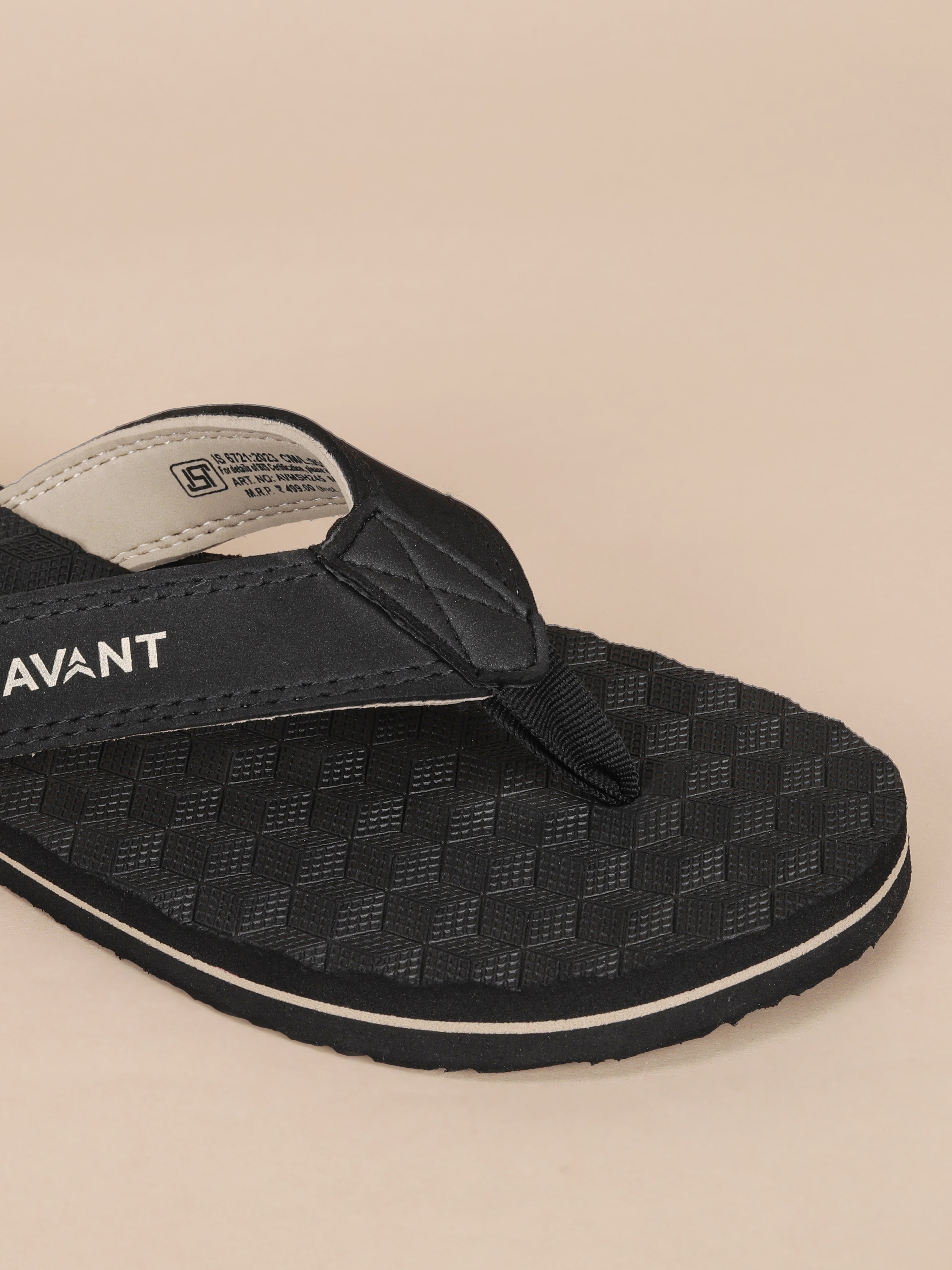 Avant Men's Cube Flip Flops - Black